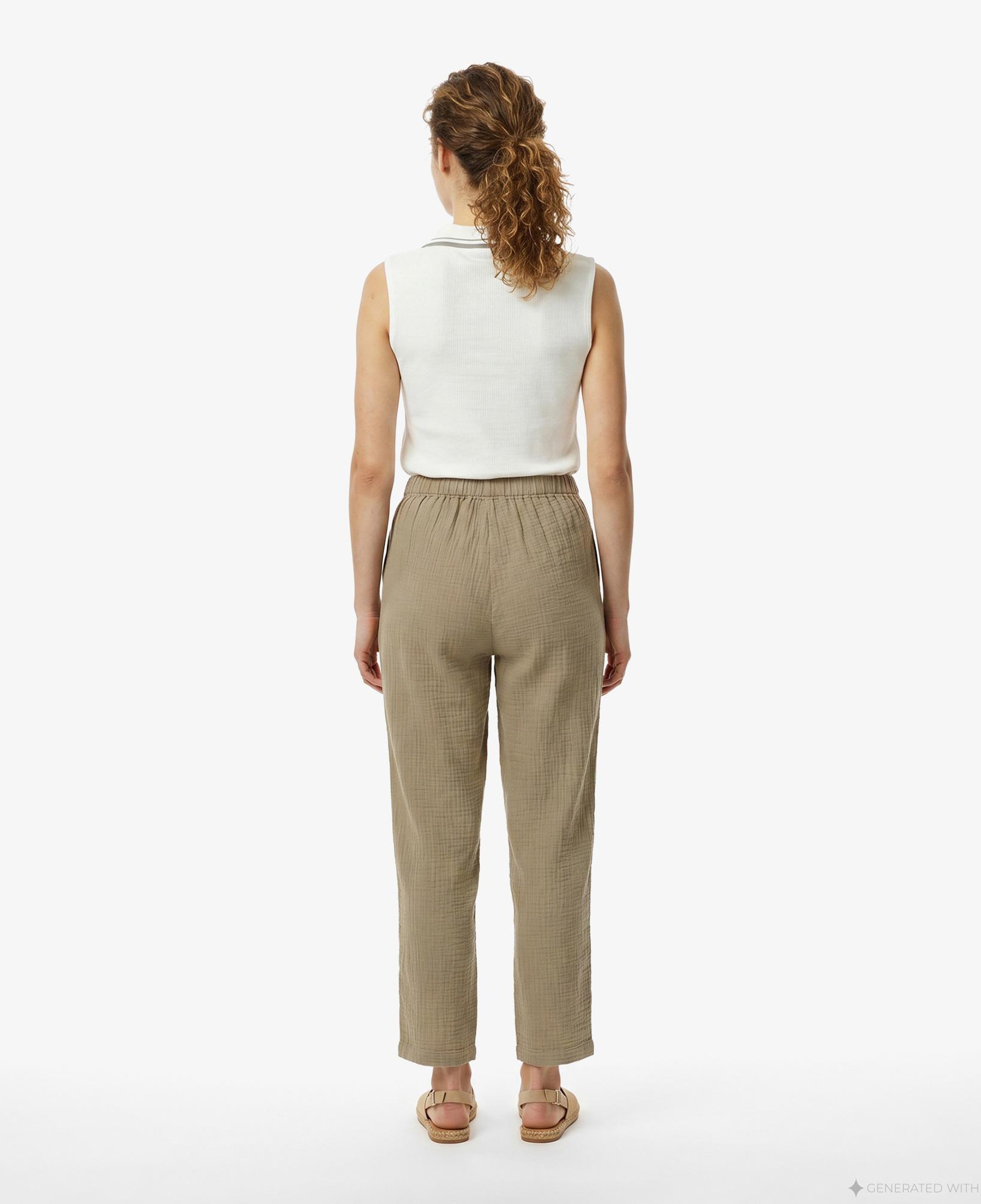 Nautica Kadın Yeşil Regular Fit Pantolon