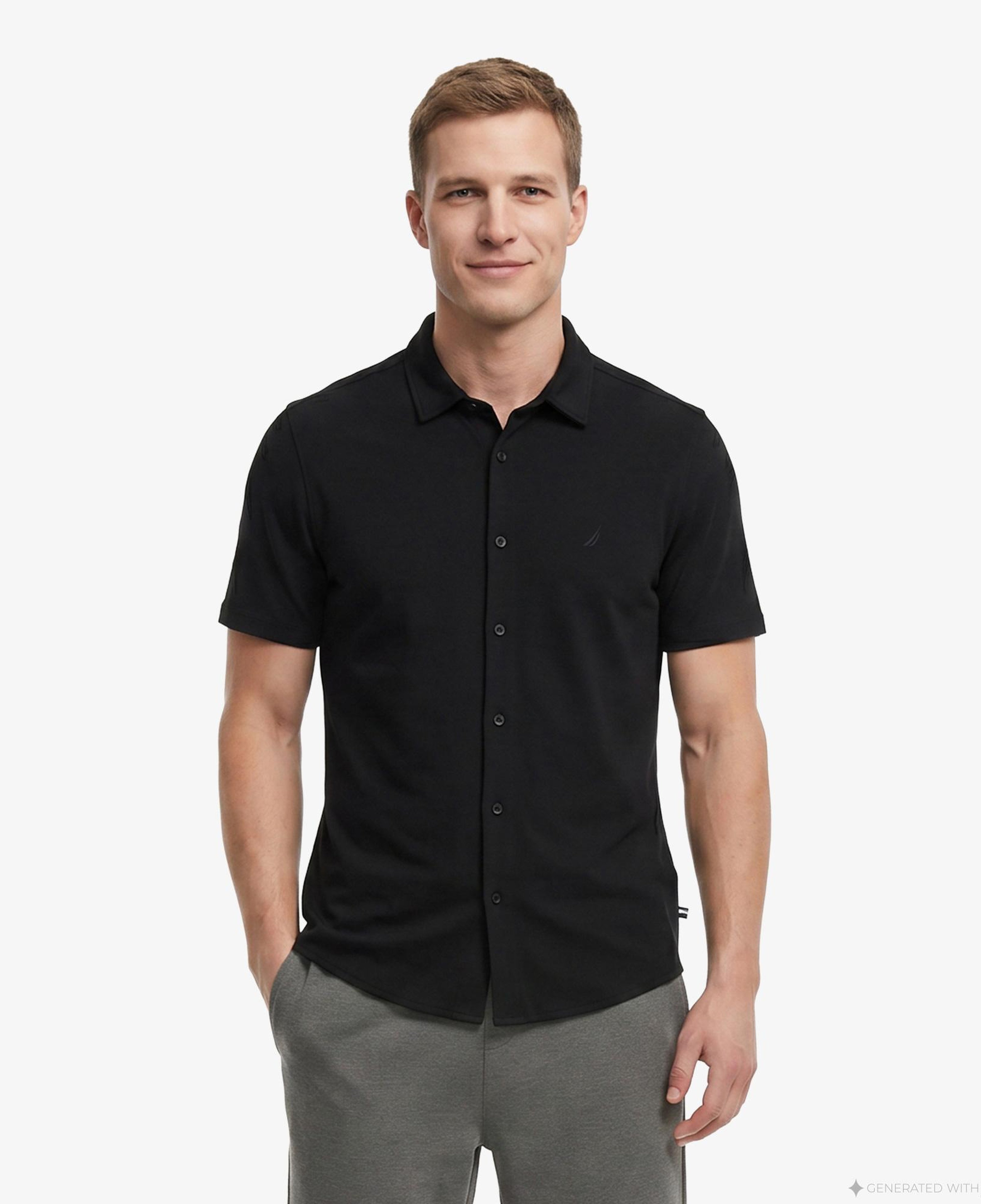 Nautica Erkek Siyah Regular Fit Gömlek