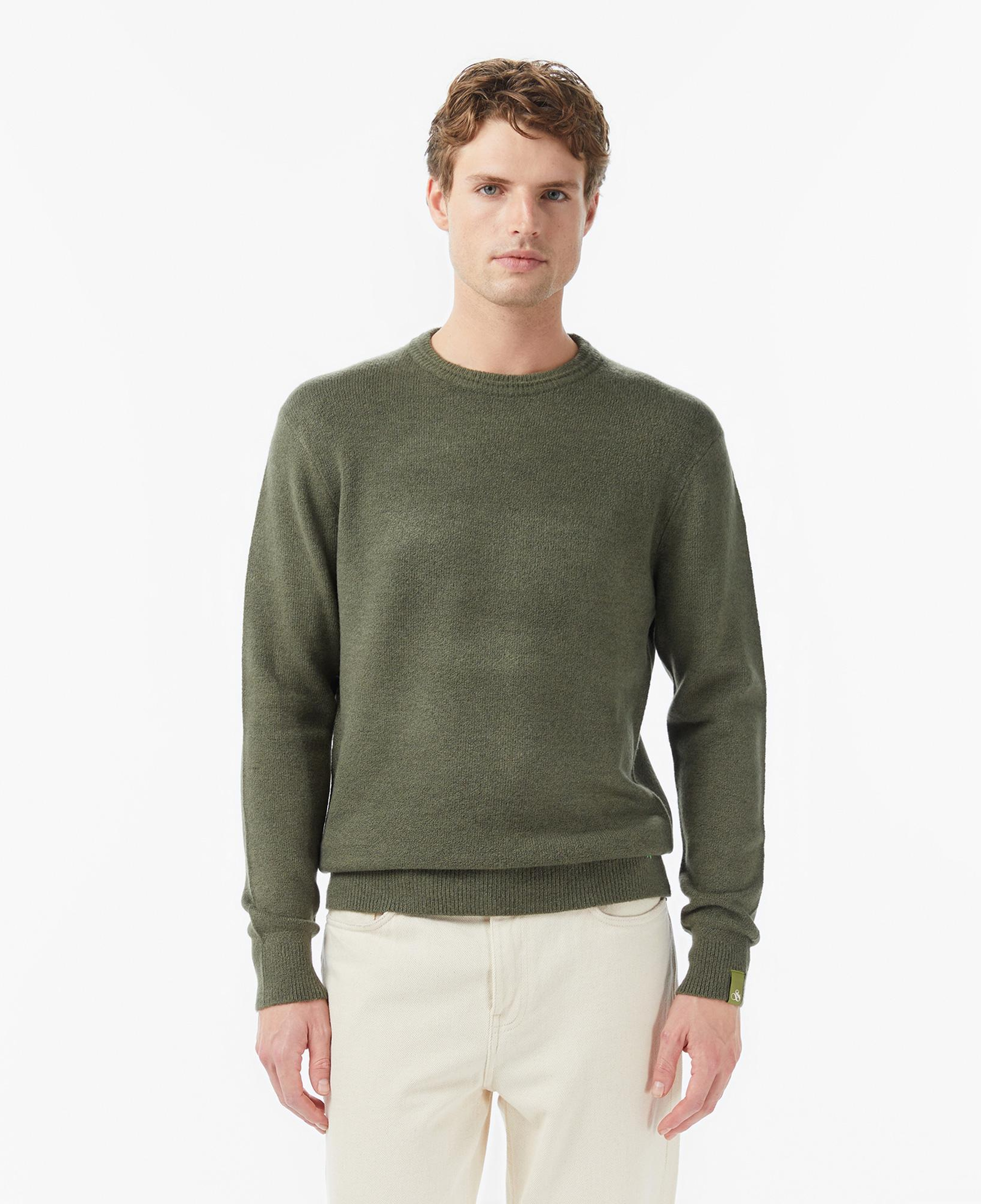 Scotch&Soda Soft Knit Regular Fit Crew Neck Erkek Yeşil Yün Karışımlı Triko