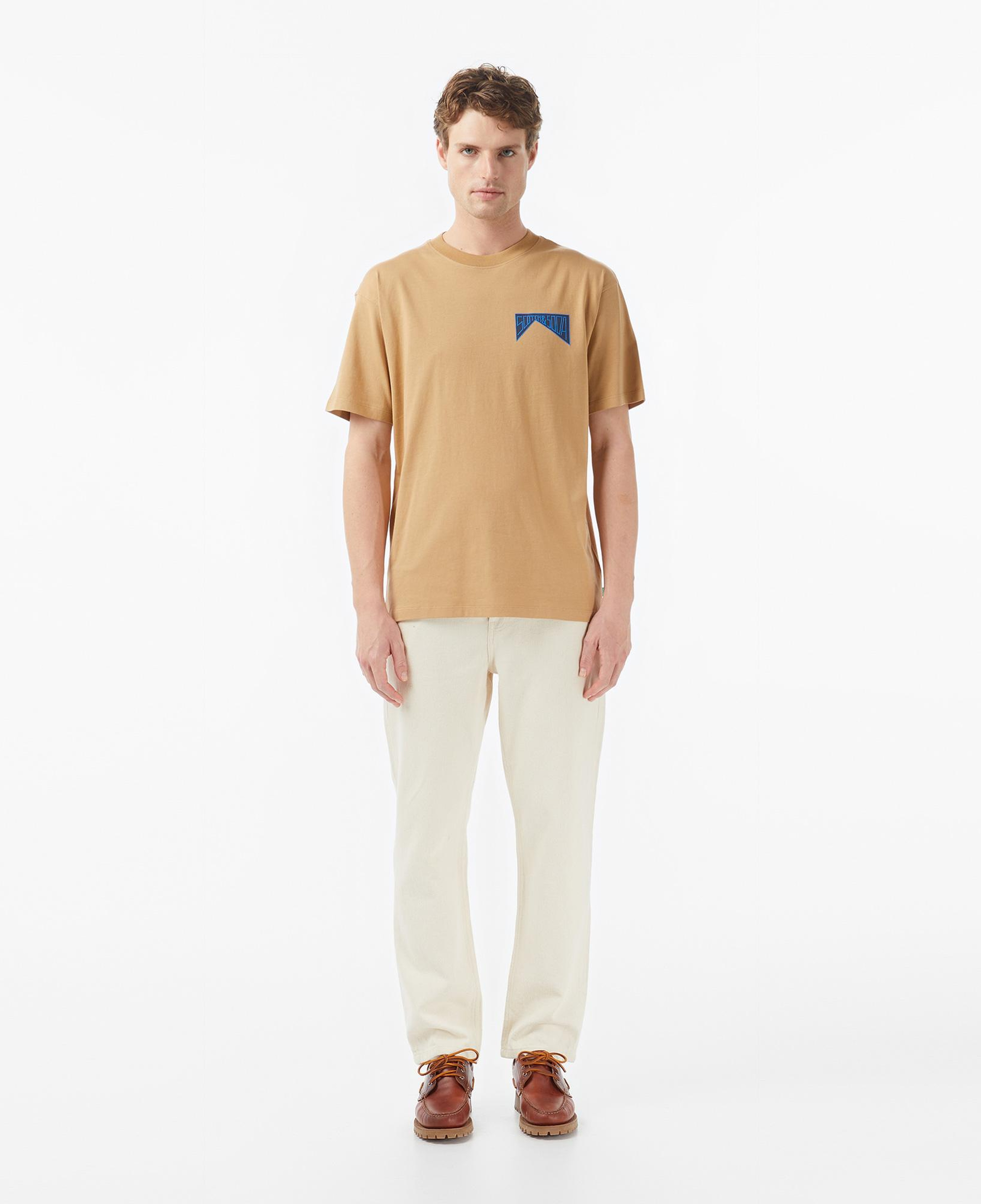 Scotch&Soda Relaxed Fit Front Back Erkek Bej T-Shirt