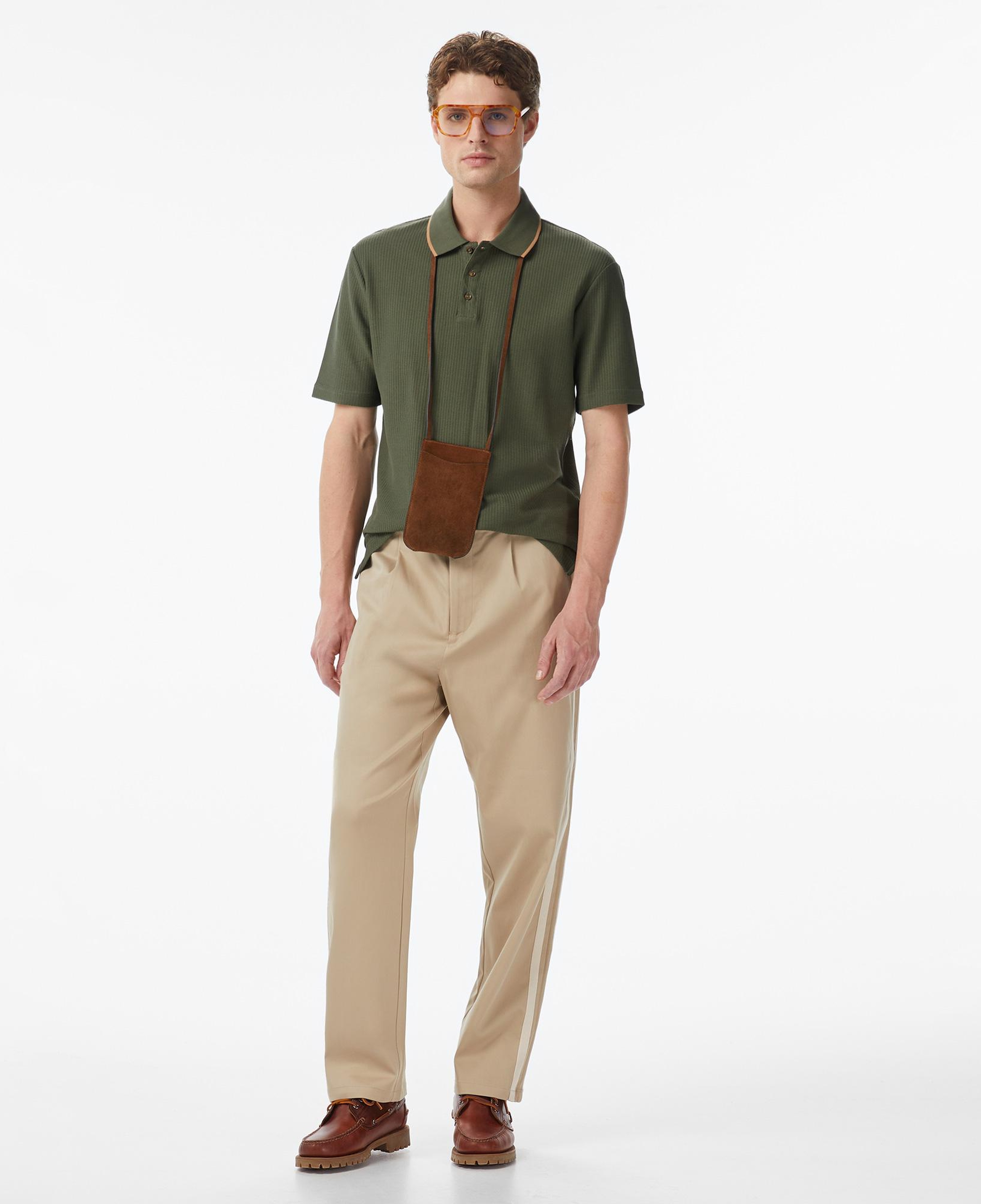 Scotch&Soda Tape-Trimmed Twill Jersey Pleated Erkek Bej Modal Karışımlı Pantolon