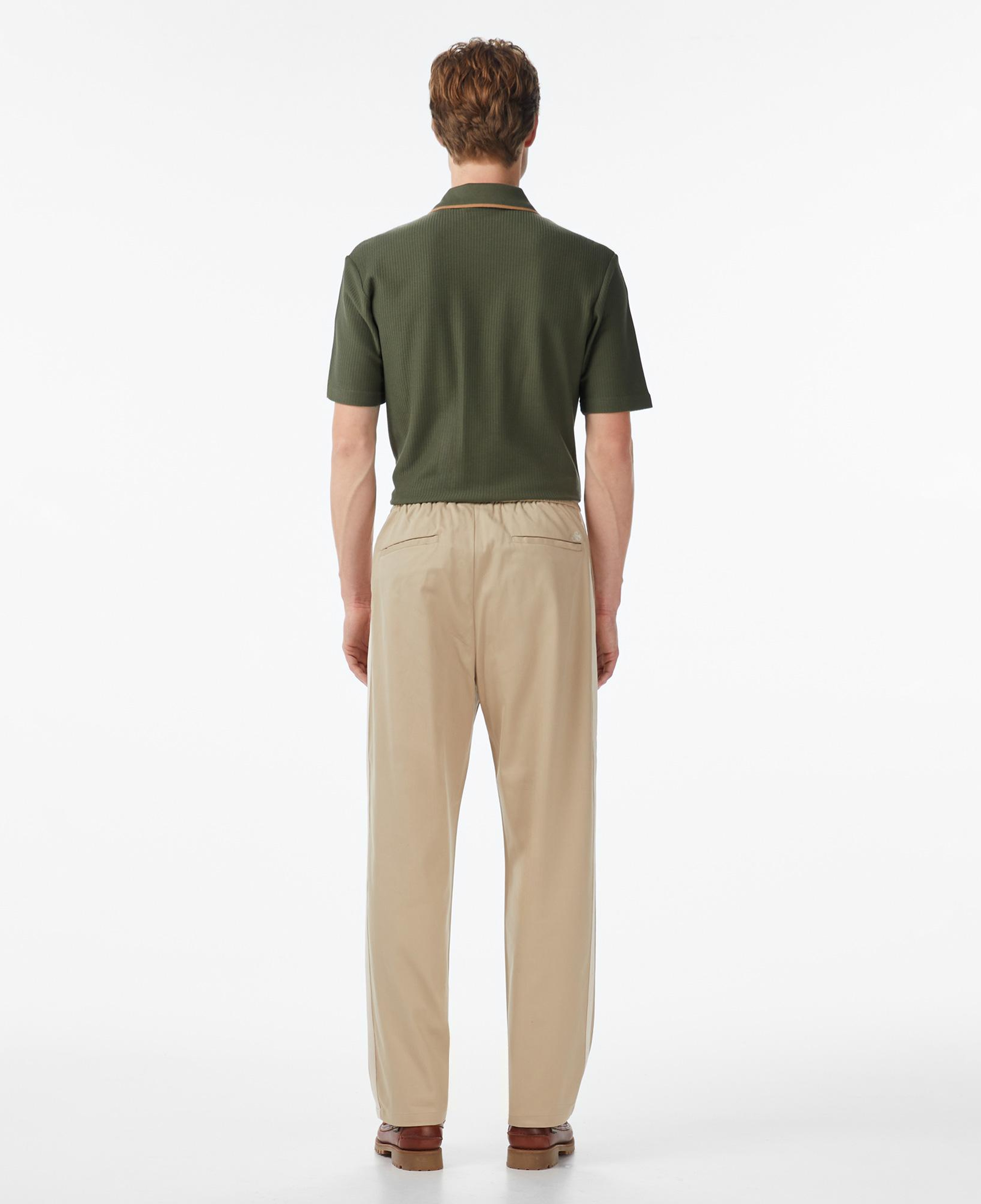 Scotch&Soda Tape-Trimmed Twill Jersey Pleated Erkek Bej Modal Karışımlı Pantolon