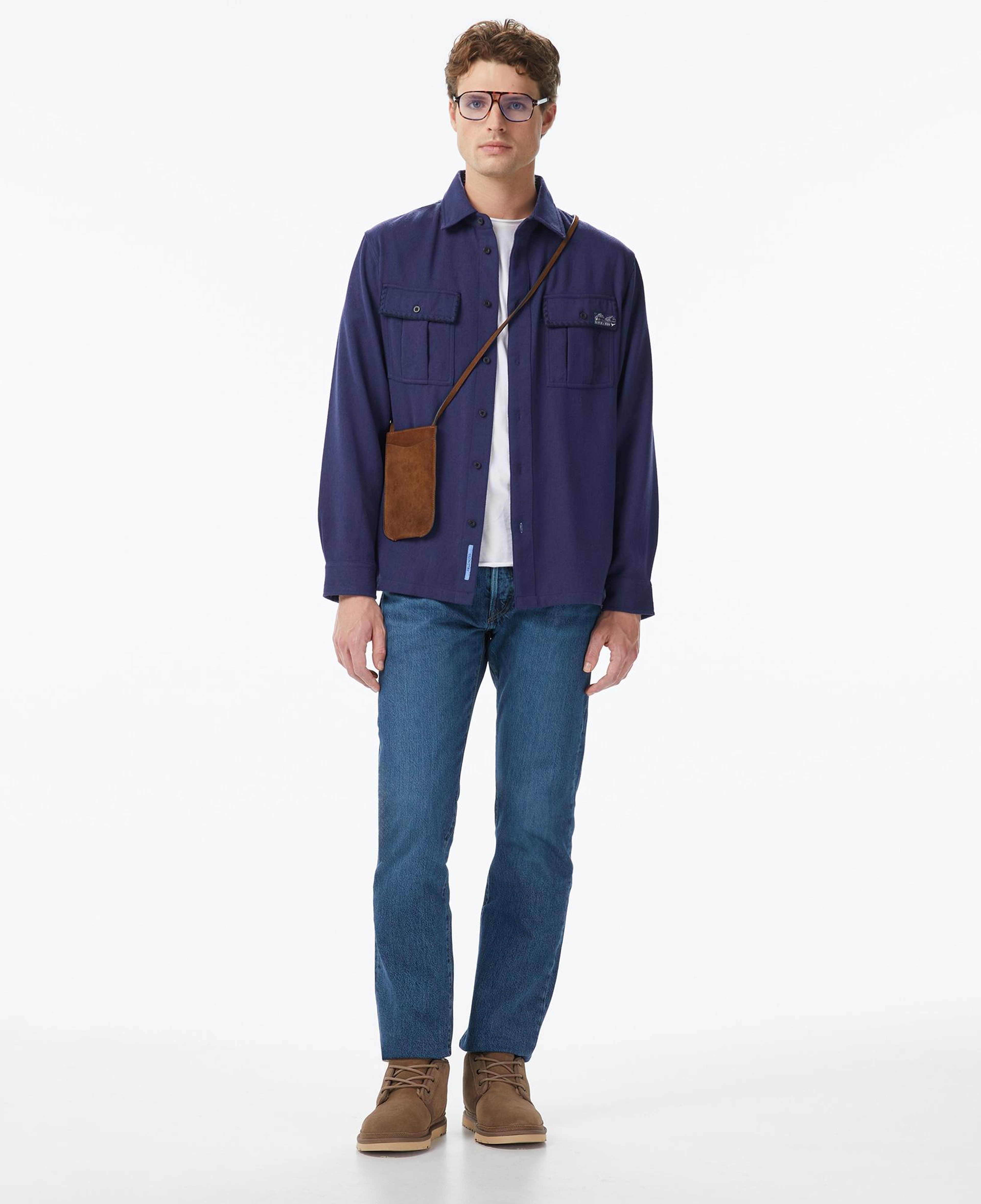 Scotch&Soda Textured Relaxed-Fit Erkek Lacivert Gömlek