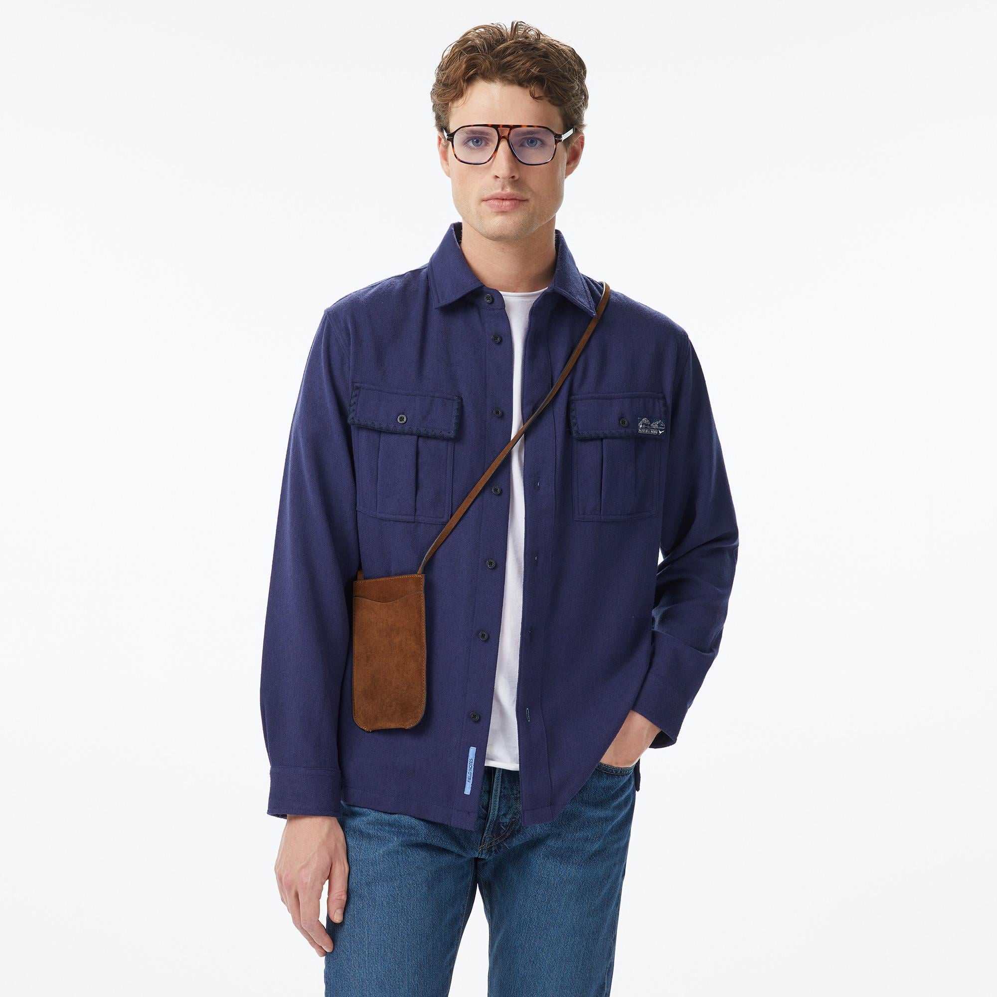 Scotch&Soda Textured Relaxed-Fit Erkek Lacivert Gömlek
