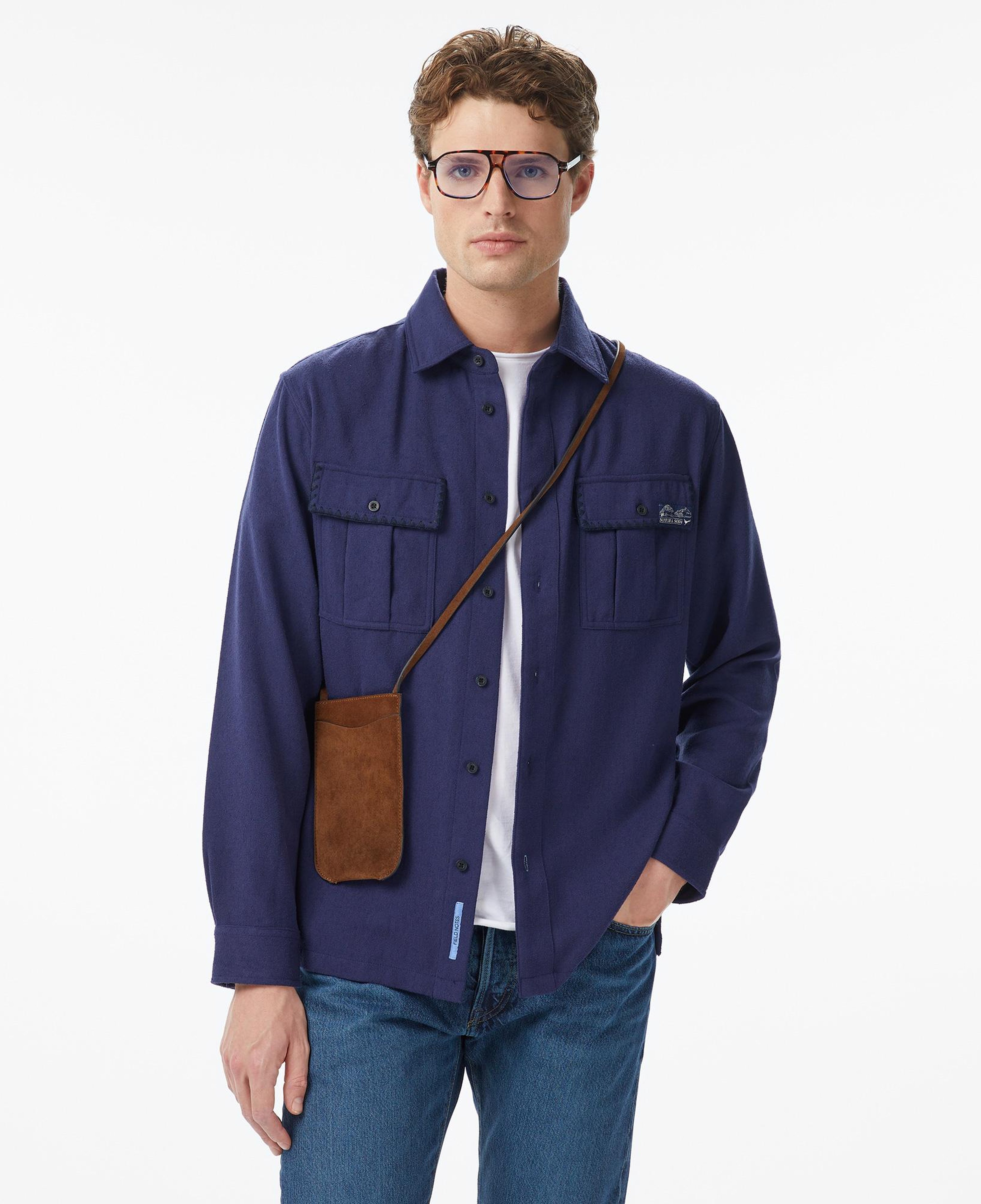 Scotch&Soda Textured Relaxed-Fit Erkek Lacivert Gömlek