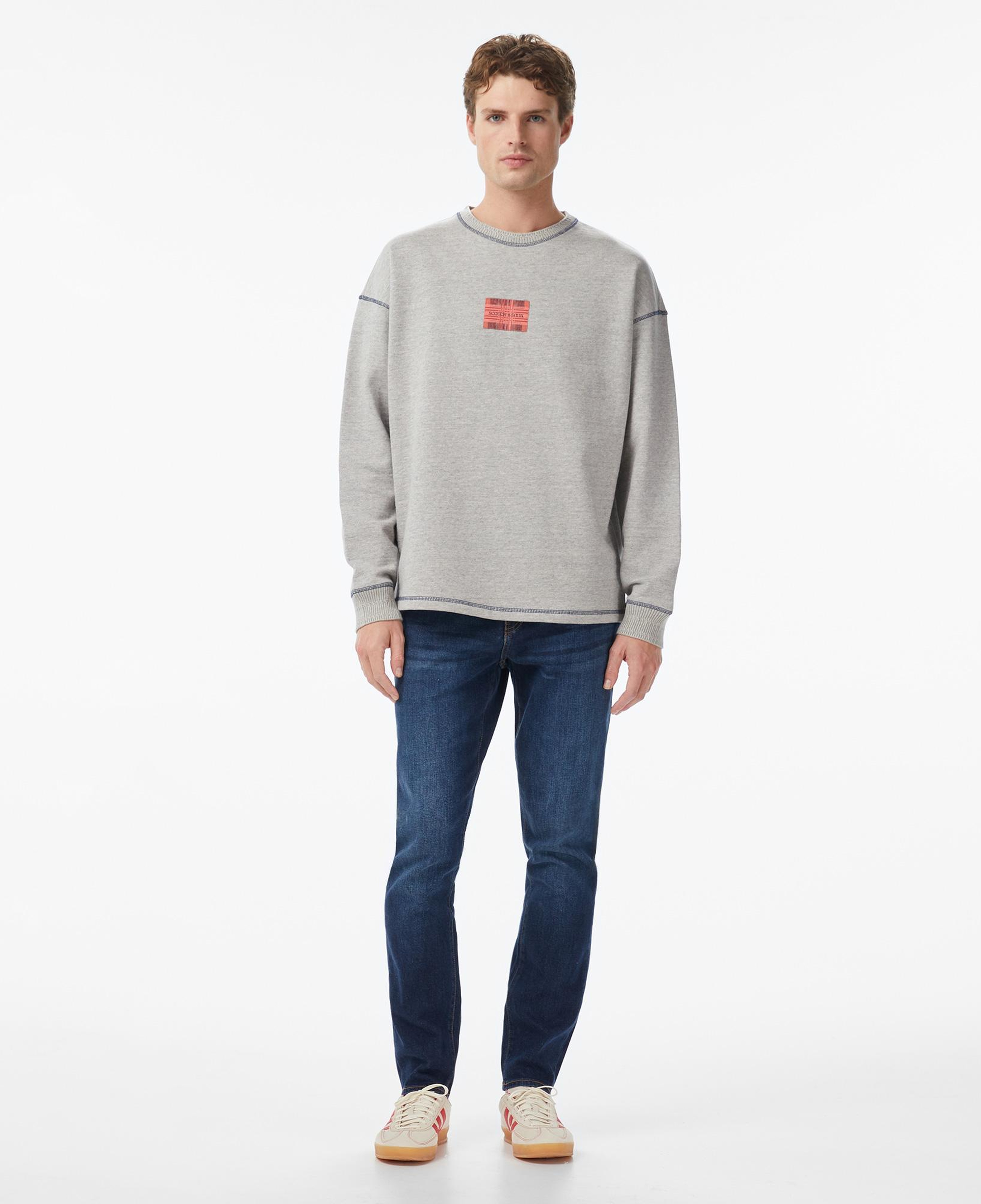 Scotch&Soda Loose Fit Label Erkek Gri Sweatshirt