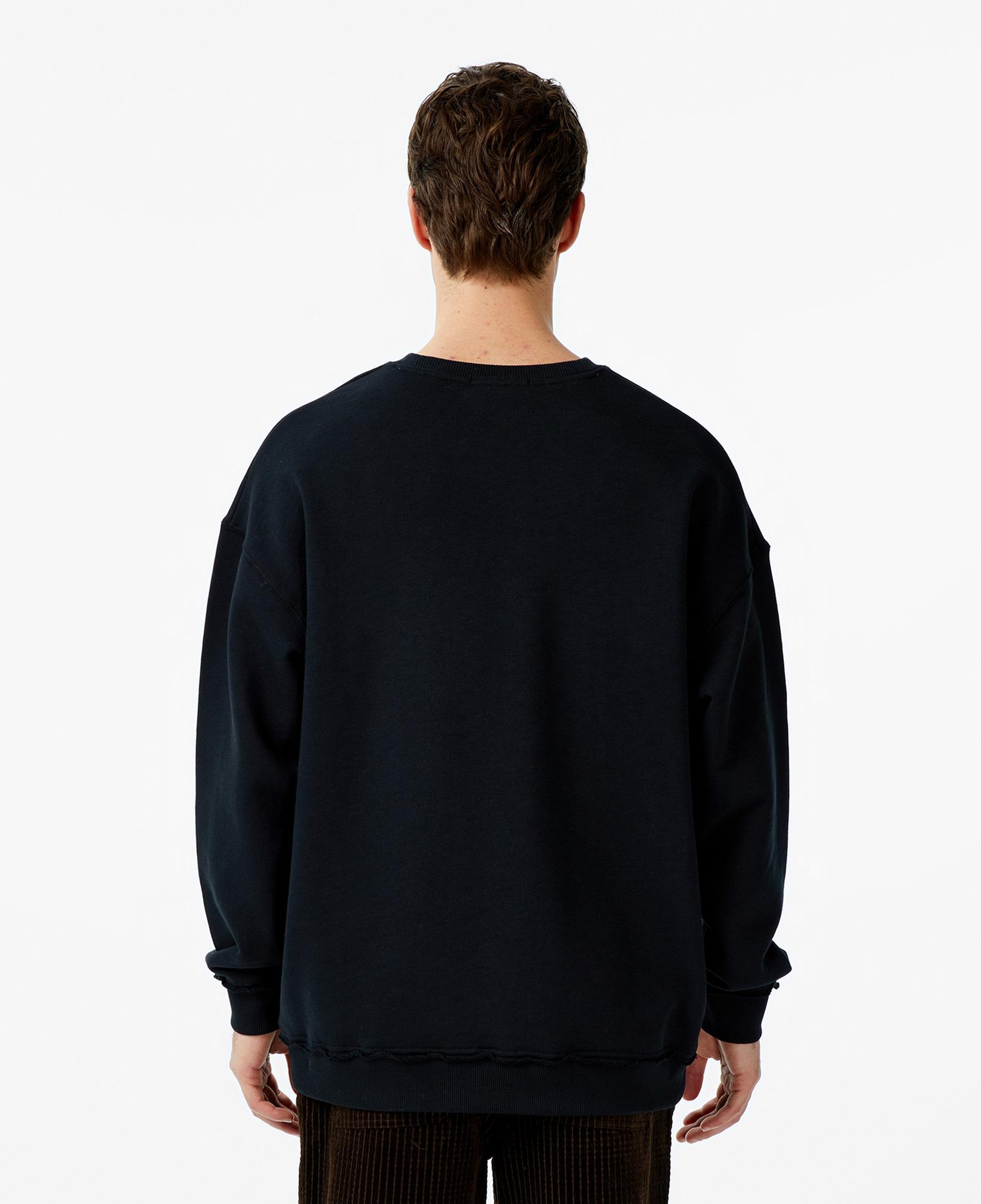 Scotch&Soda Loose Fıt Applique Erkek Siyah Sweatshirt