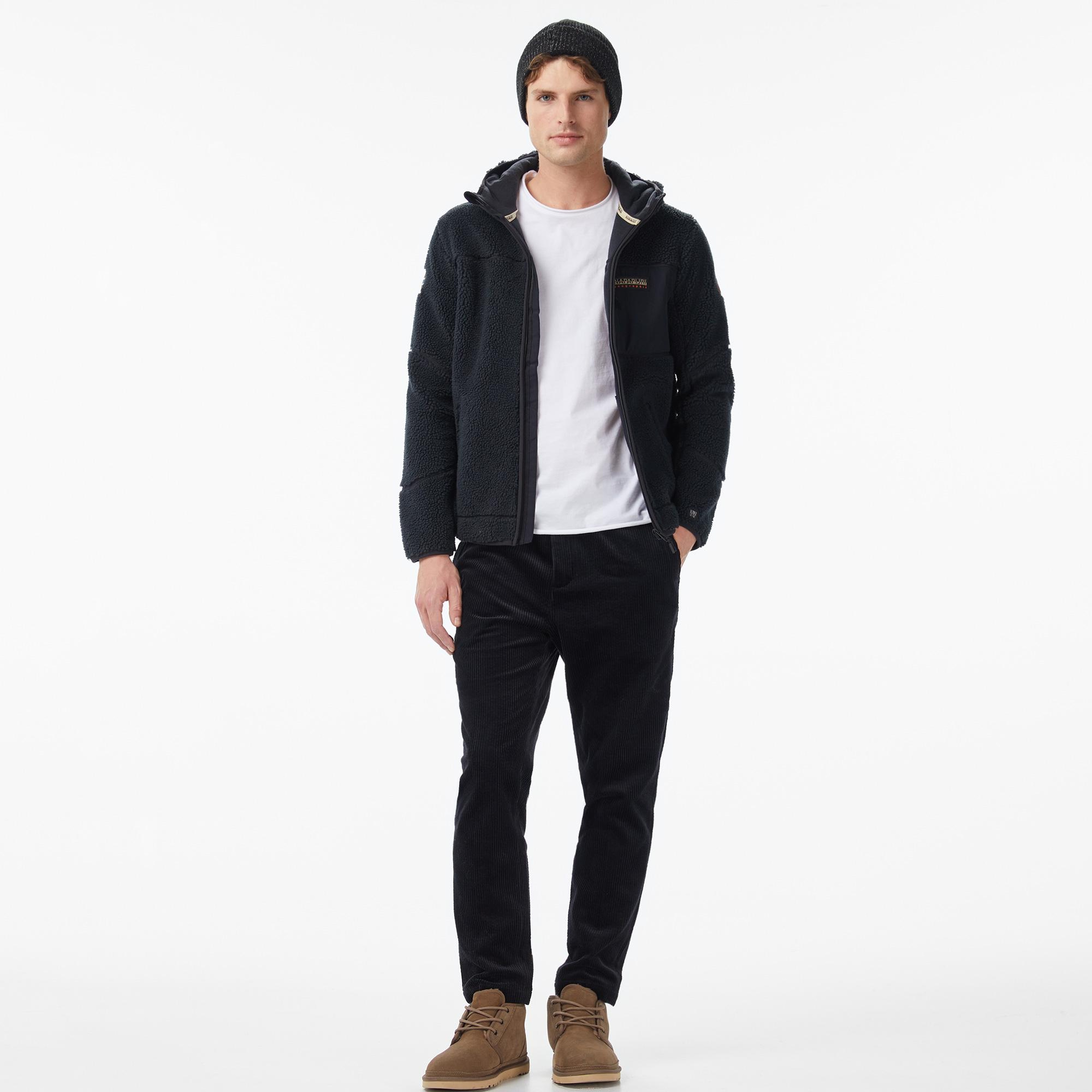 Scotch&Soda Fave Cotton Corduroy Loose Tapered Erkek Gri Pantolon