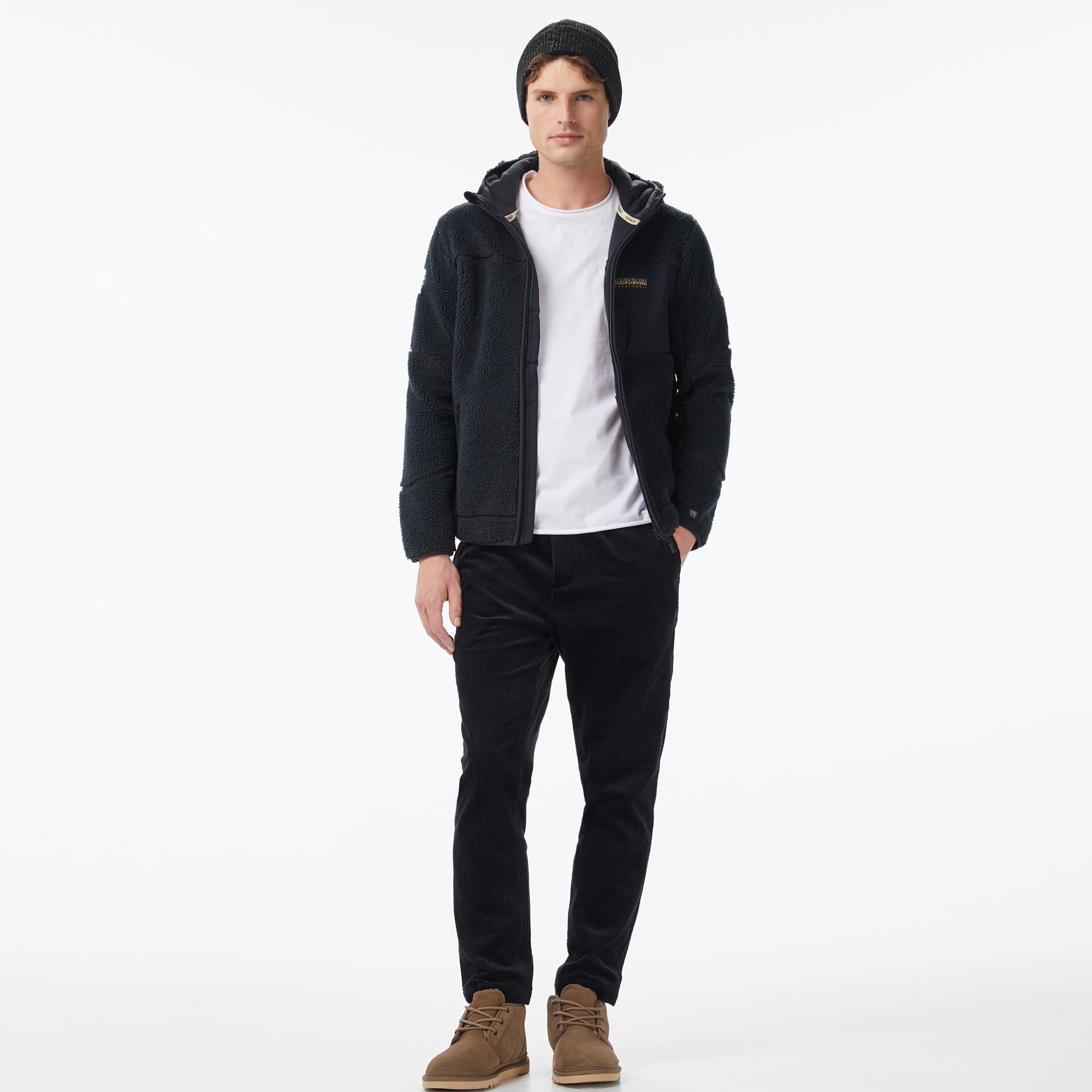 Scotch&Soda Fave Cotton Corduroy Loose Tapered Erkek Gri Pantolon