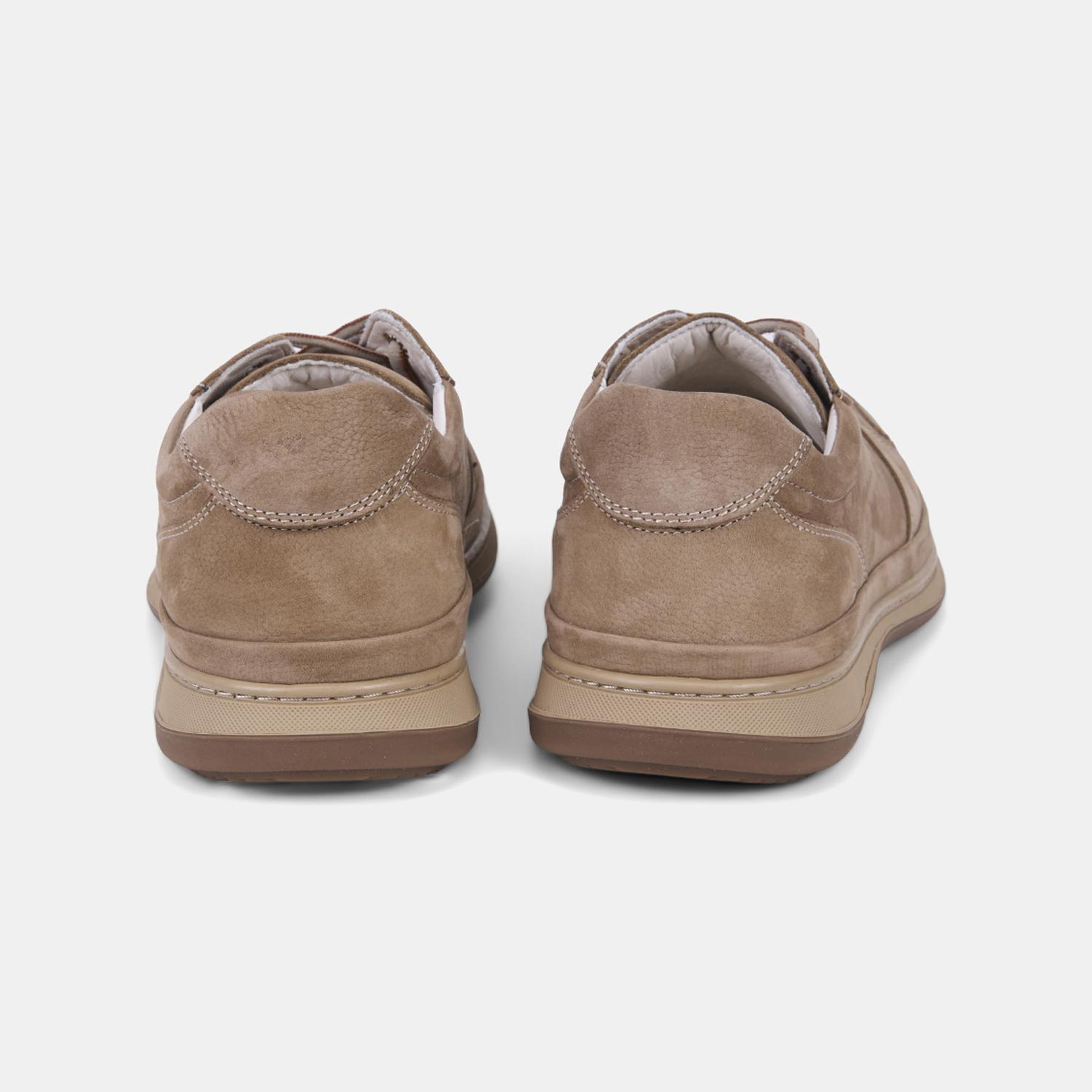 Erkek Vizon DesaComfort Bağcıklı Nubuk Deri Sneaker