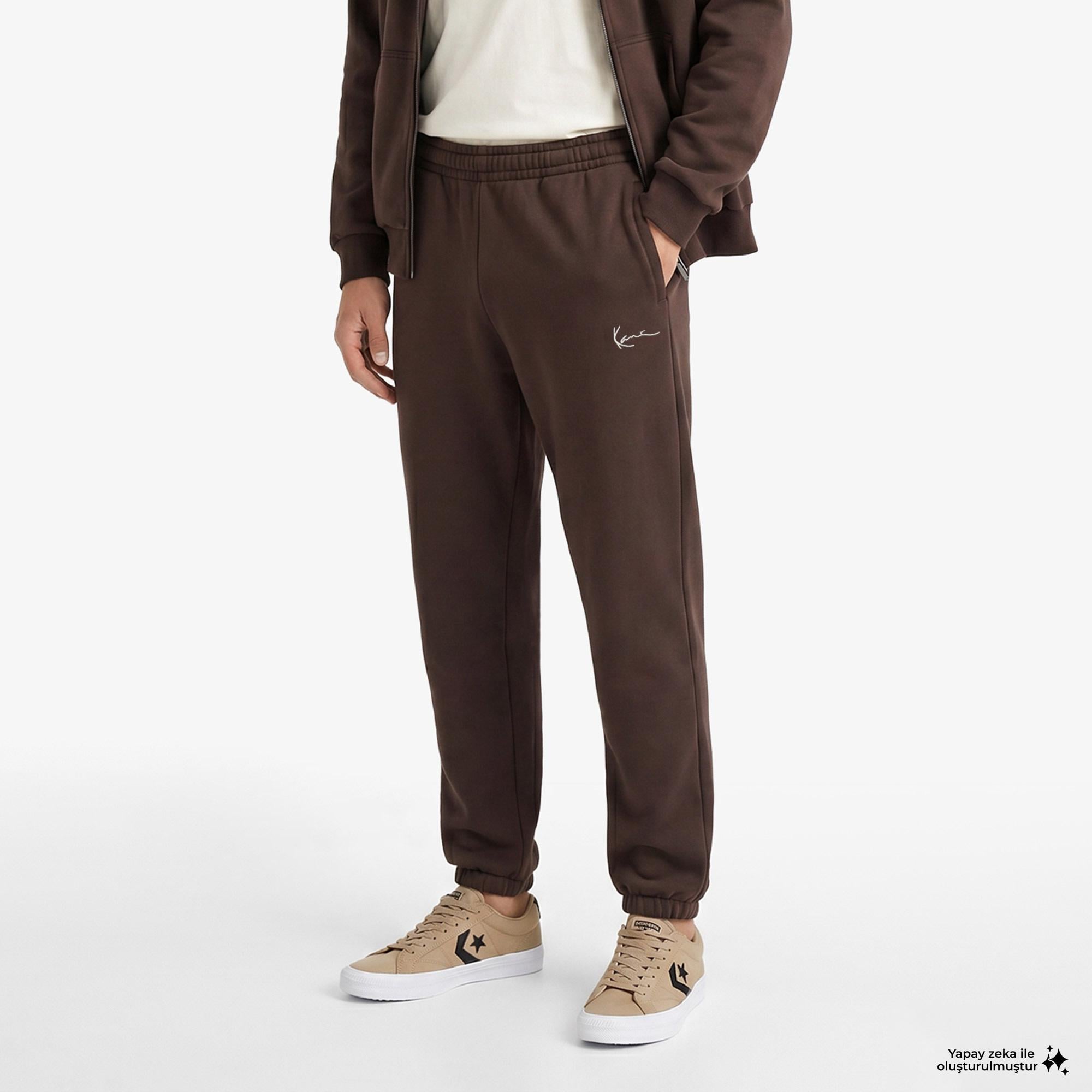 Karl Kani Small Signature Essential Baggy Erkek Kahverengi Pantolon
