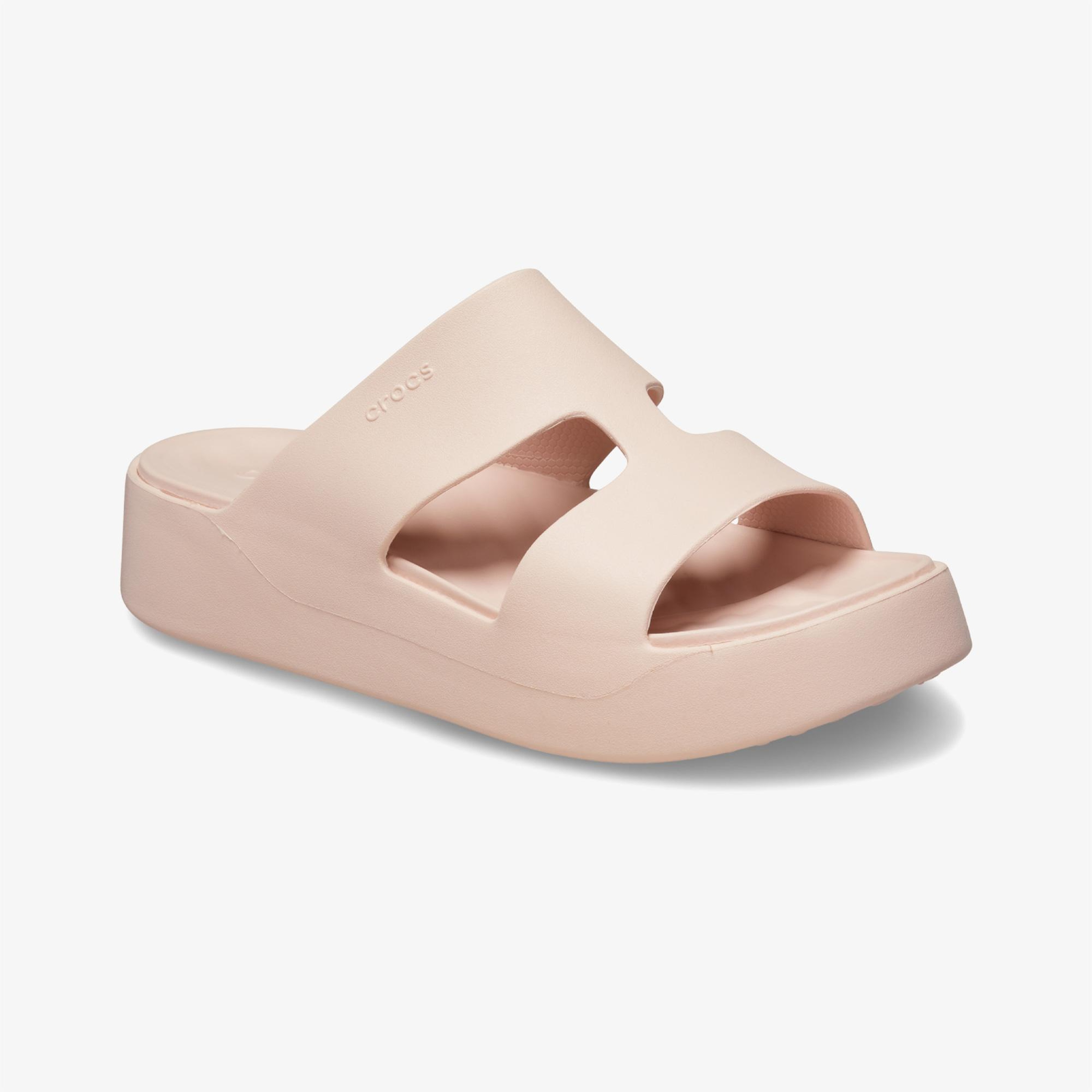 Crocs Getaway Platform H-Strap Kadın Bej Terlik