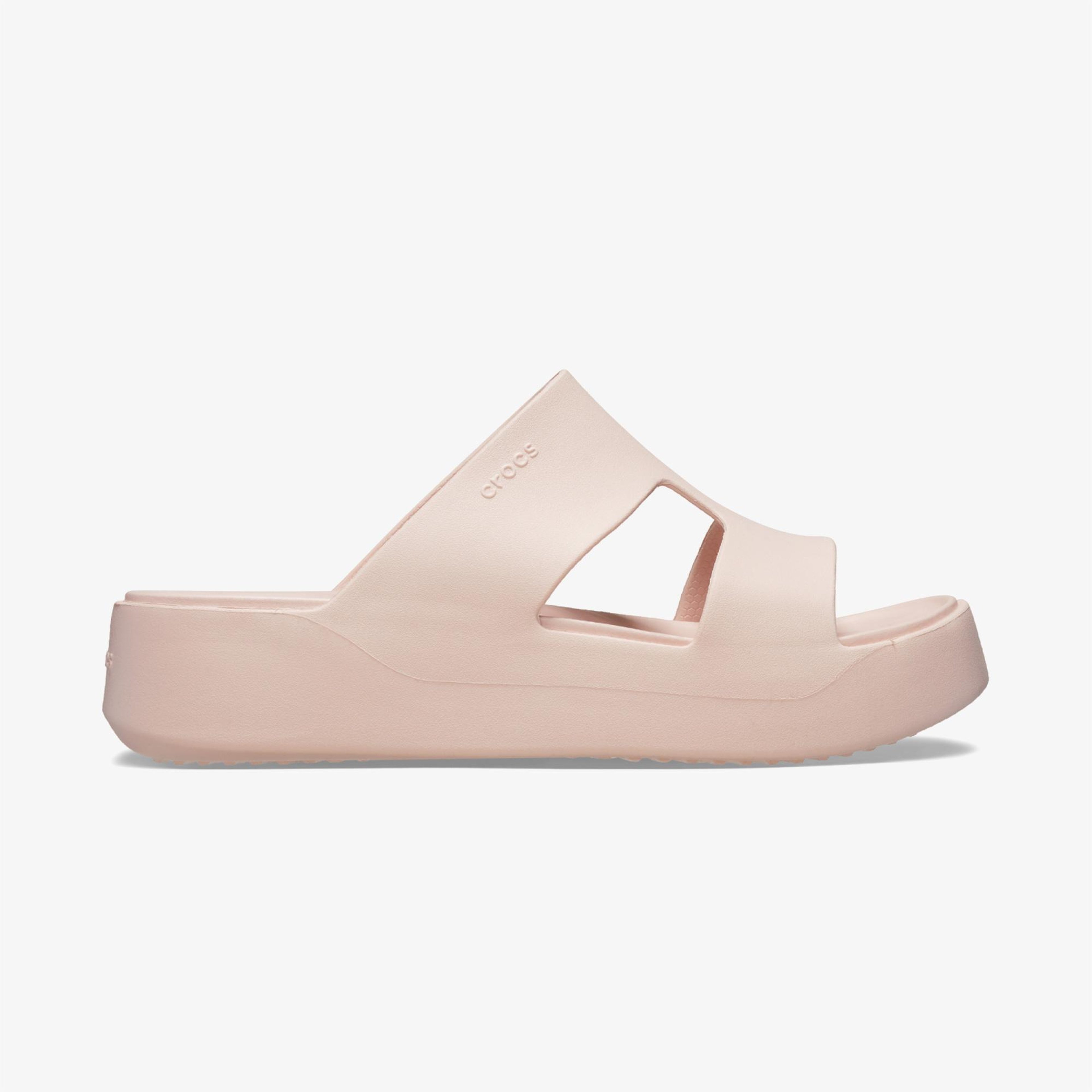 Crocs Getaway Platform H-Strap Kadın Bej Terlik