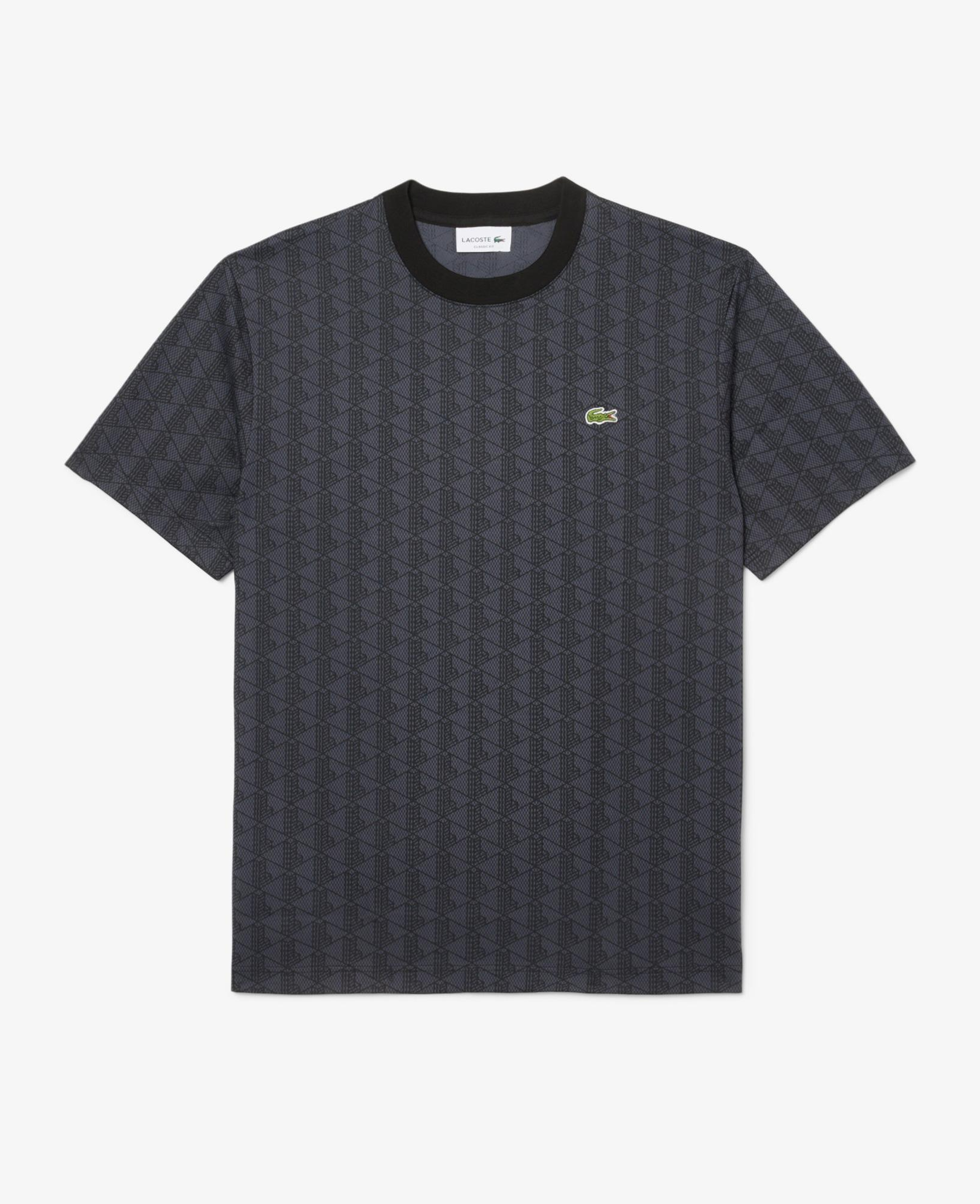 Lacoste Monogram Jersey Erkek Gri T-Shirt