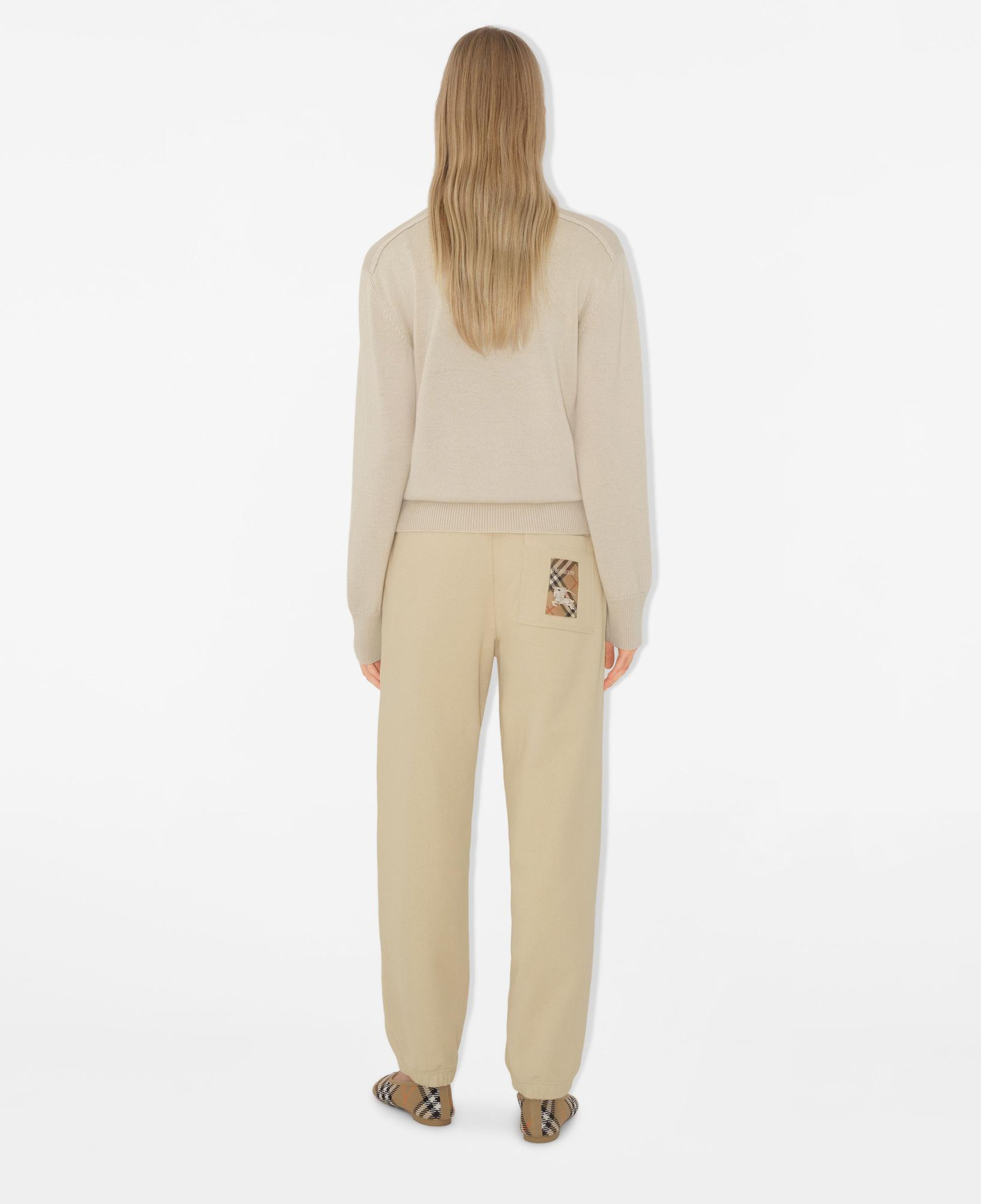 Burberry For Label Cotton Jogging Kadın Krem Eşofman Altı