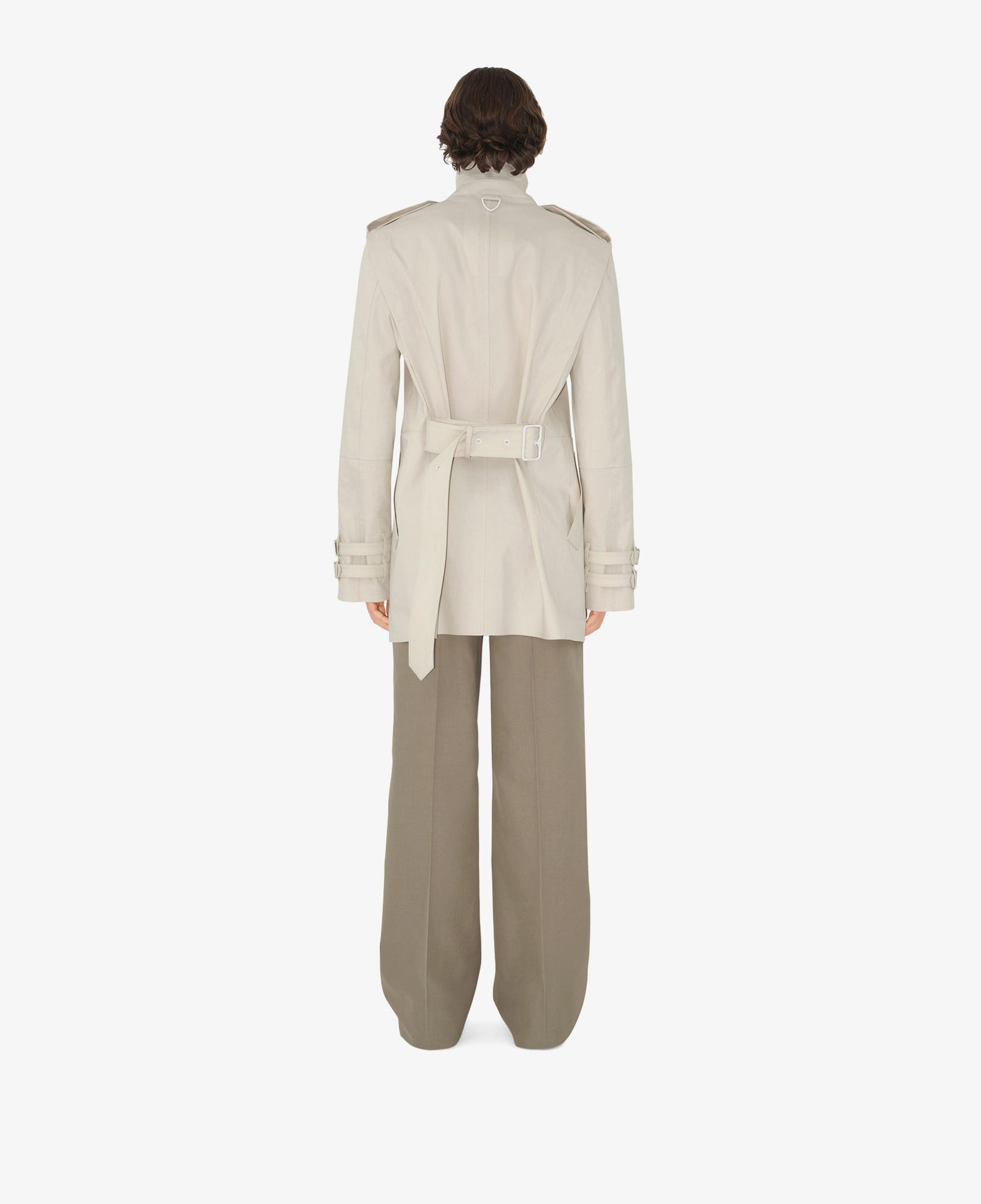 Burberry Tec Bonded Cotton Erkek Beyaz Trençkot
