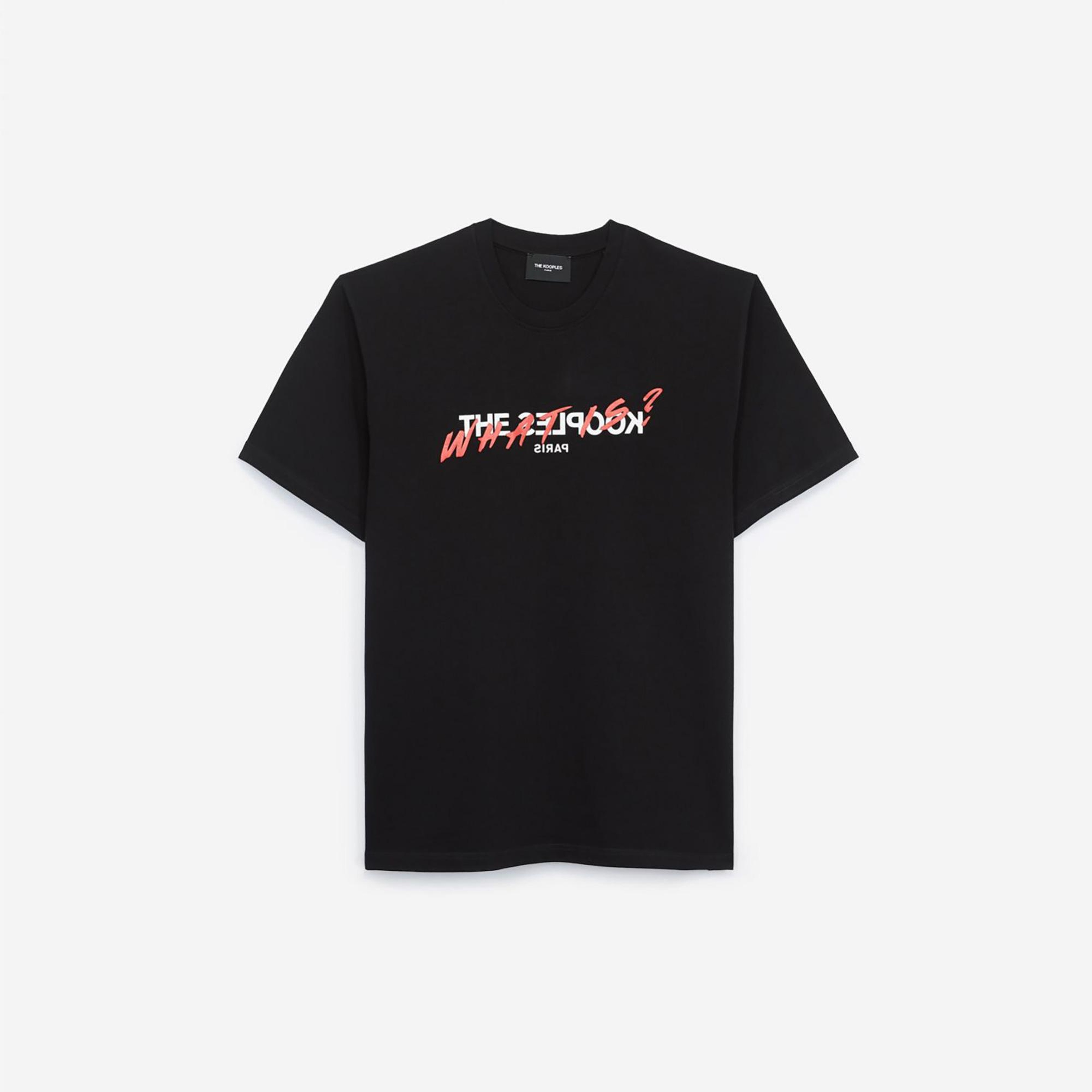 LOGO BASKILI ERKEK SİYAH T-SHIRT