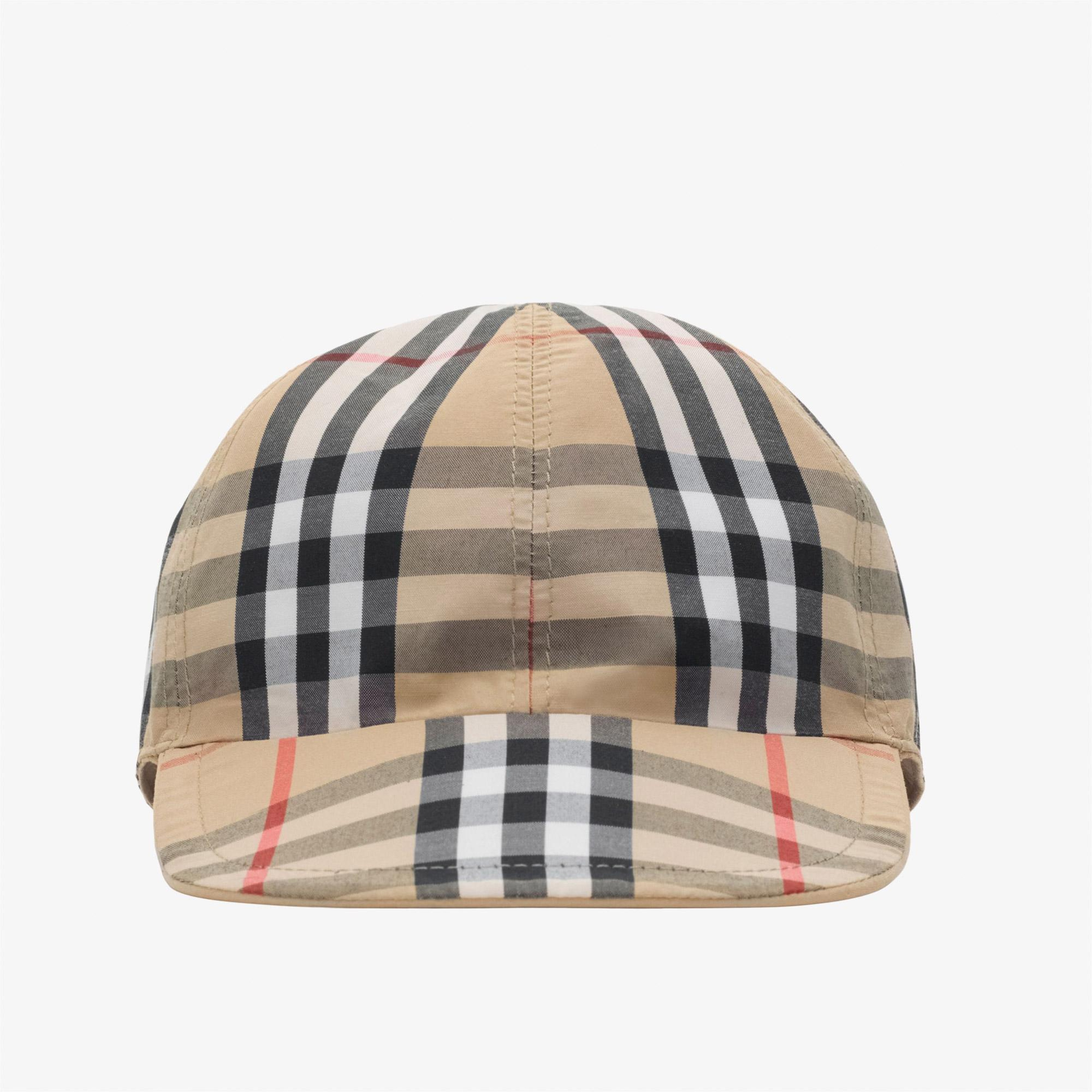 Burberry Reversible Pamuklu Baseball Çocuk Bej Şapka