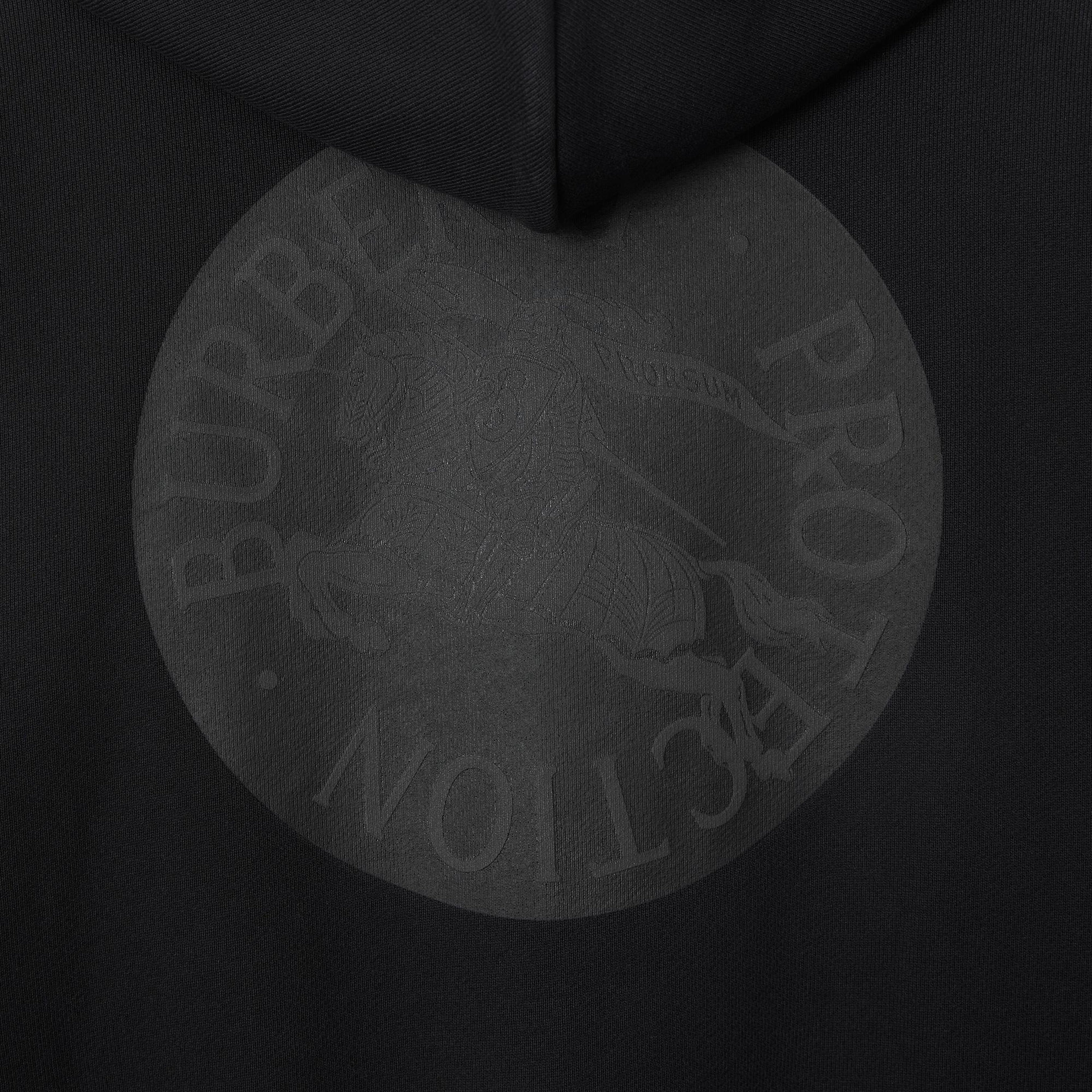 Burberry Sic Badge Cotton Zip Erkek Siyah Hoodie