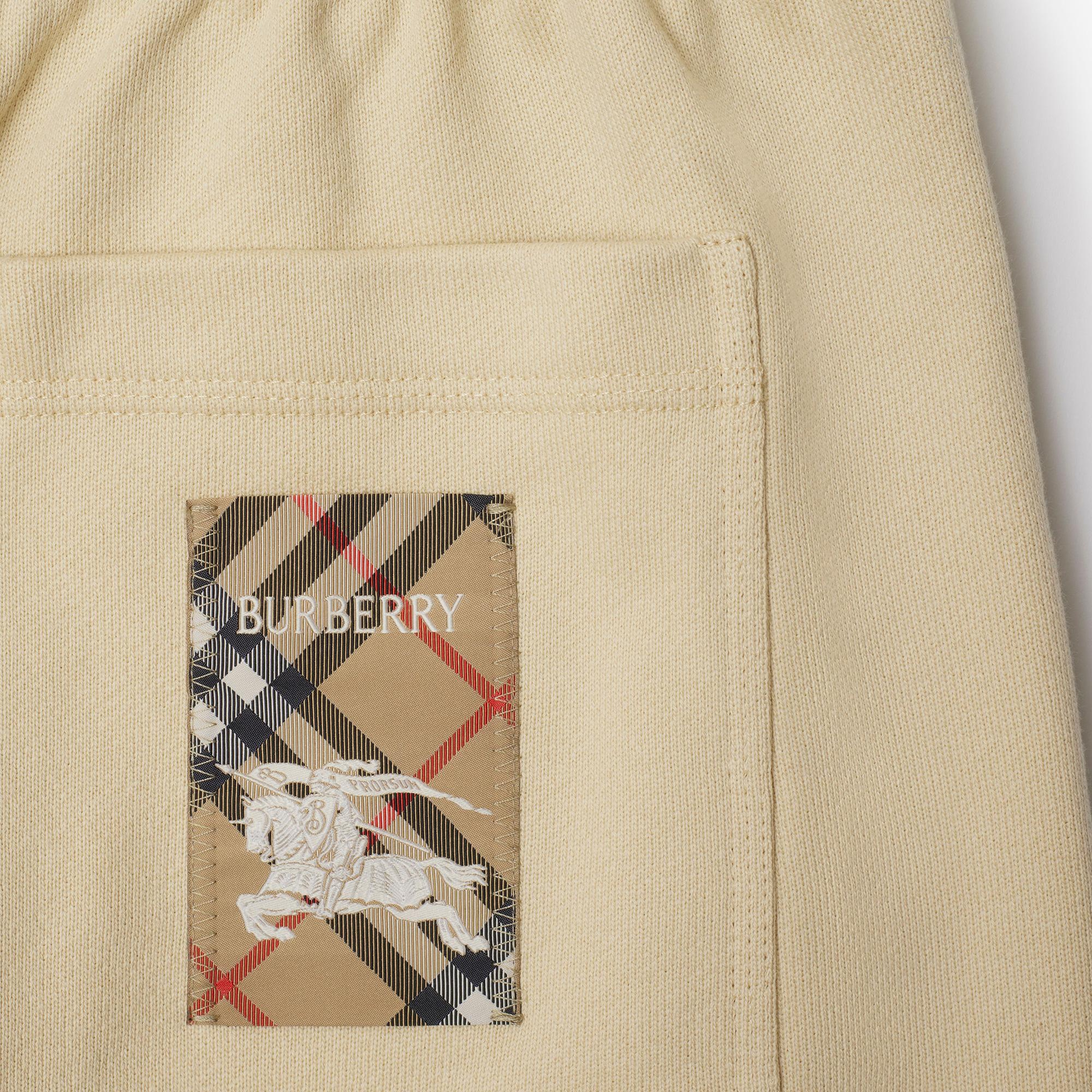 Burberry For Label Cotton Erkek Krem Şort