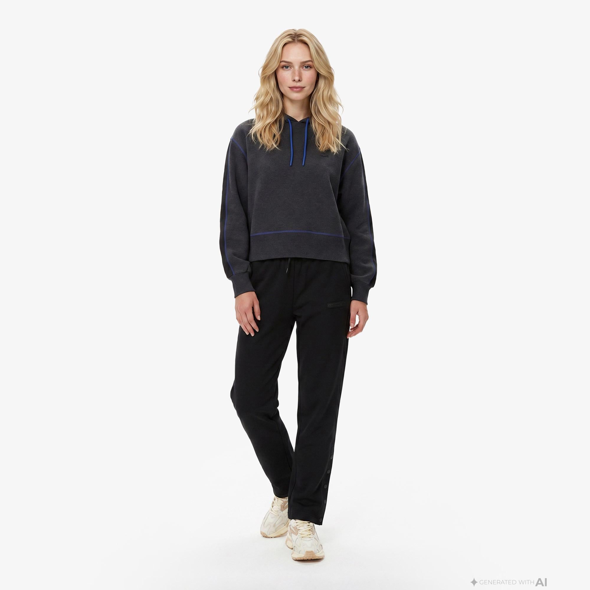 Lacoste Straight Fit Kadın Siyah Eşofman Altı