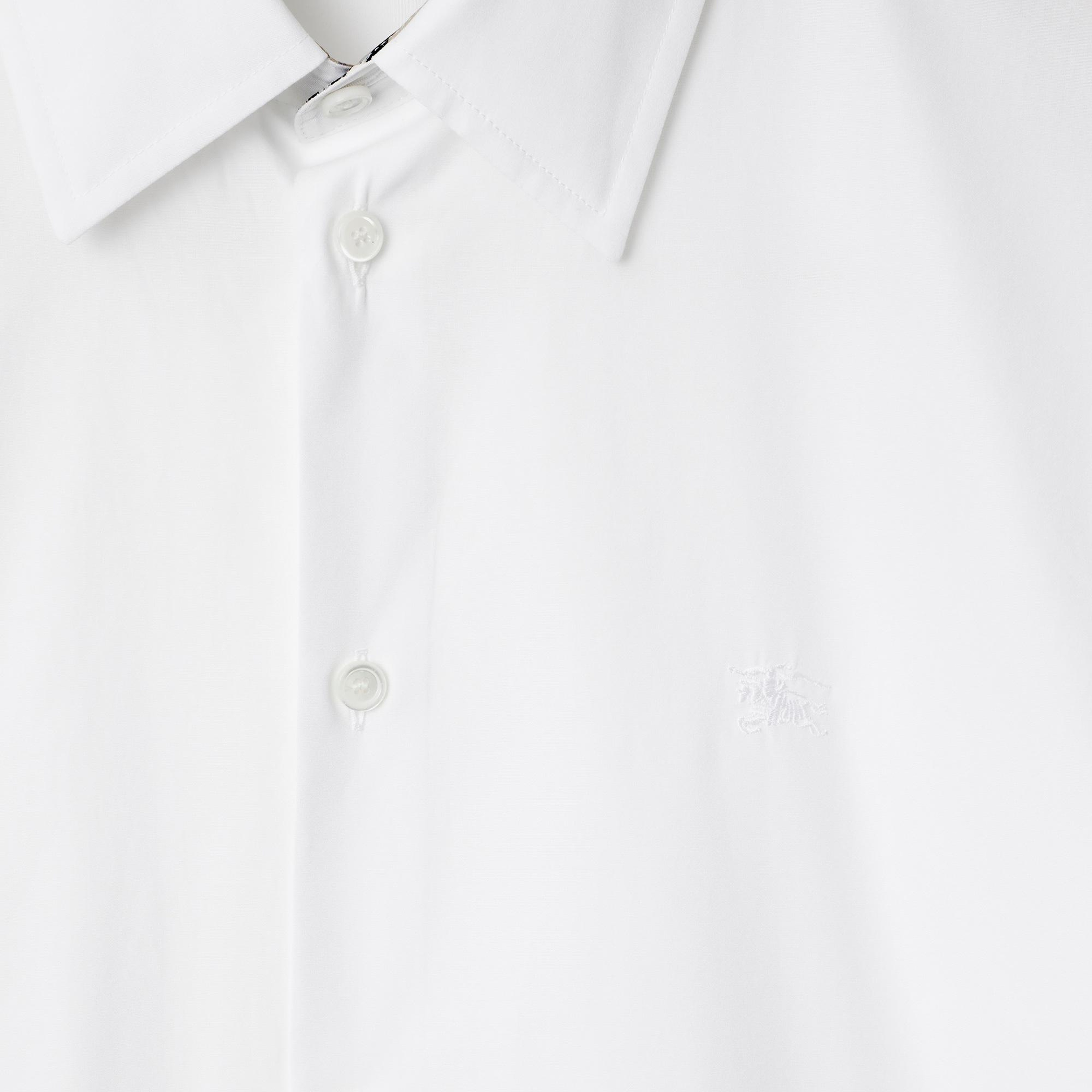 Burberry Ros Slim Fit Cotton Erkek Beyaz Gömlek