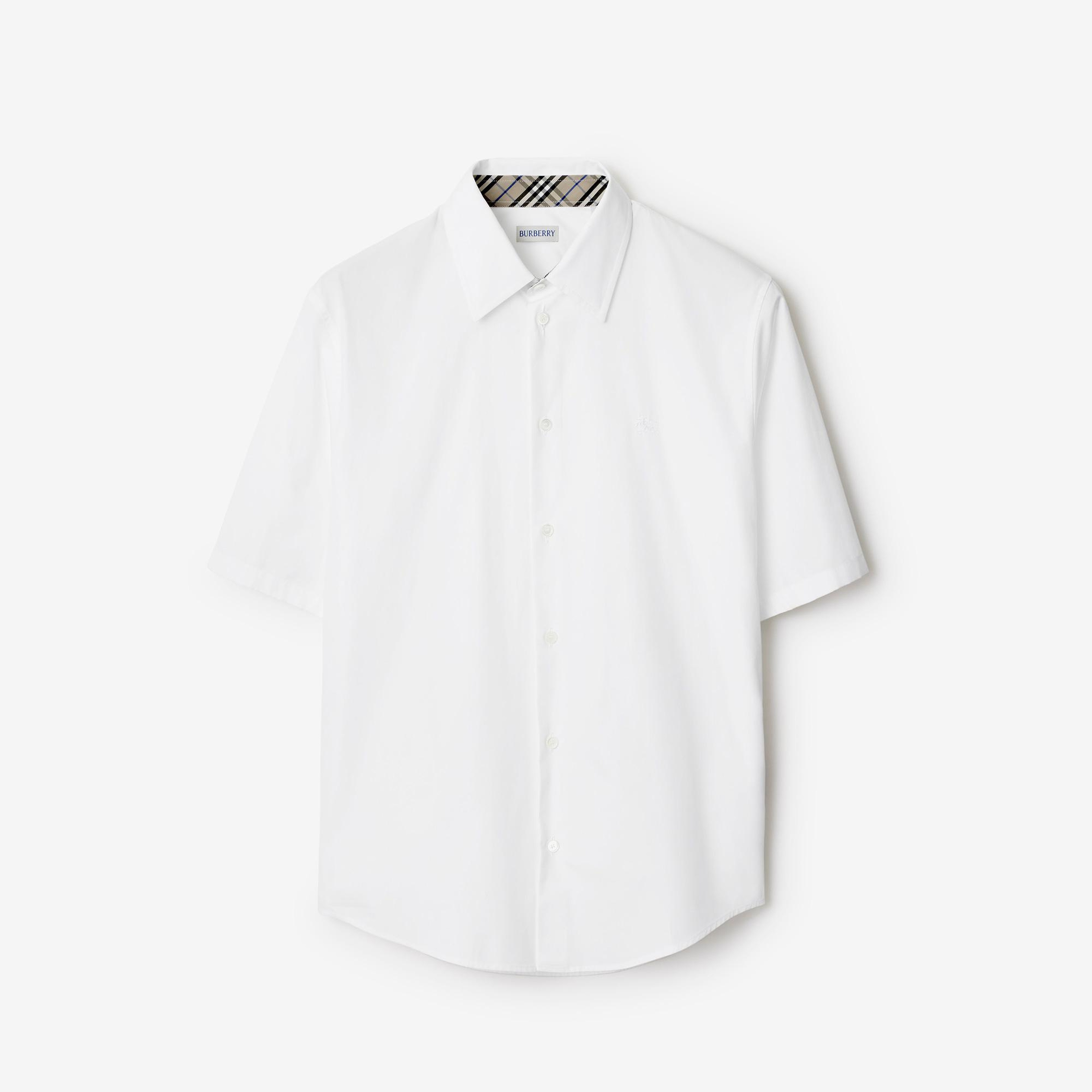 Burberry Ros Slim Fit Cotton Erkek Beyaz Gömlek