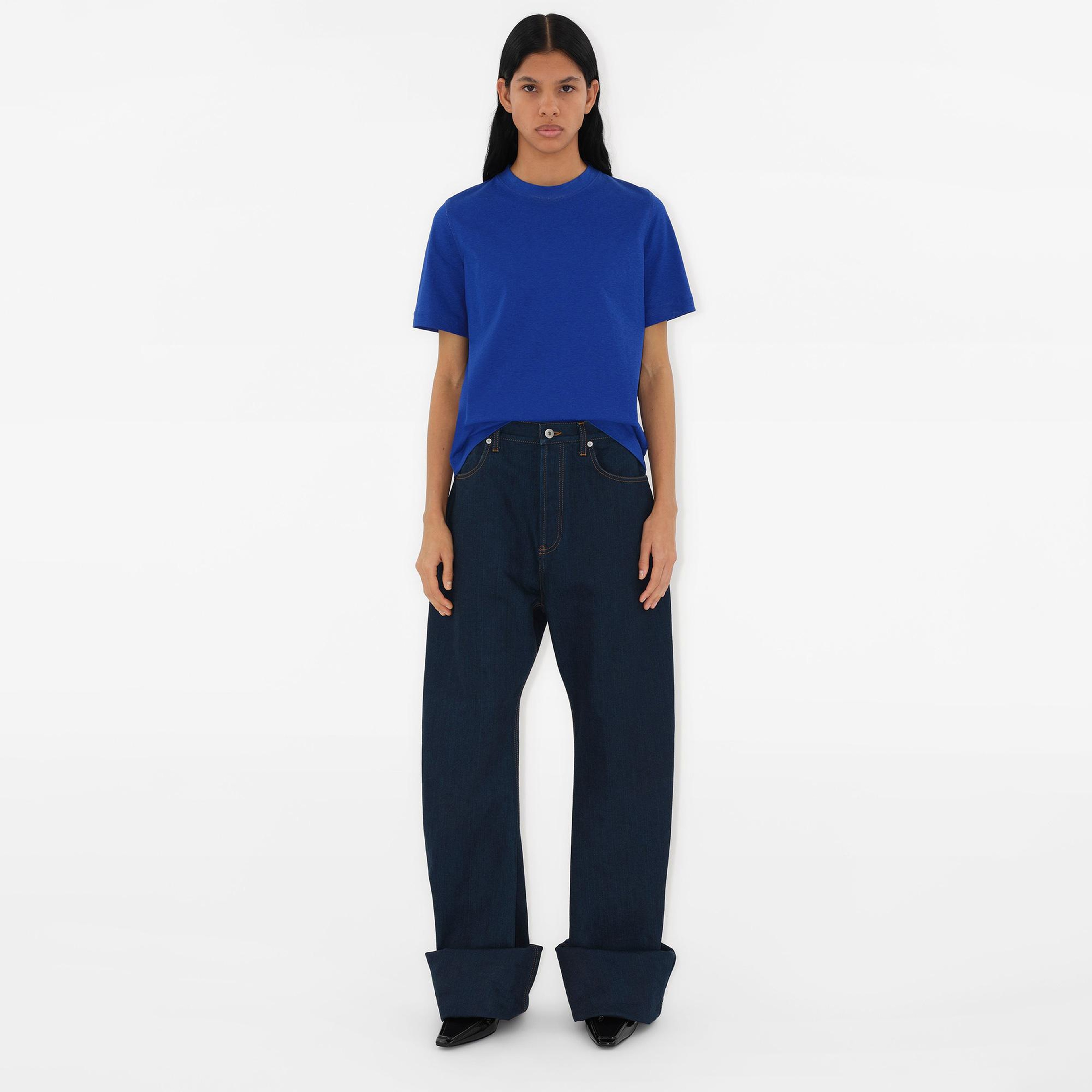 Burberry Kadın Mavi T-Shirt