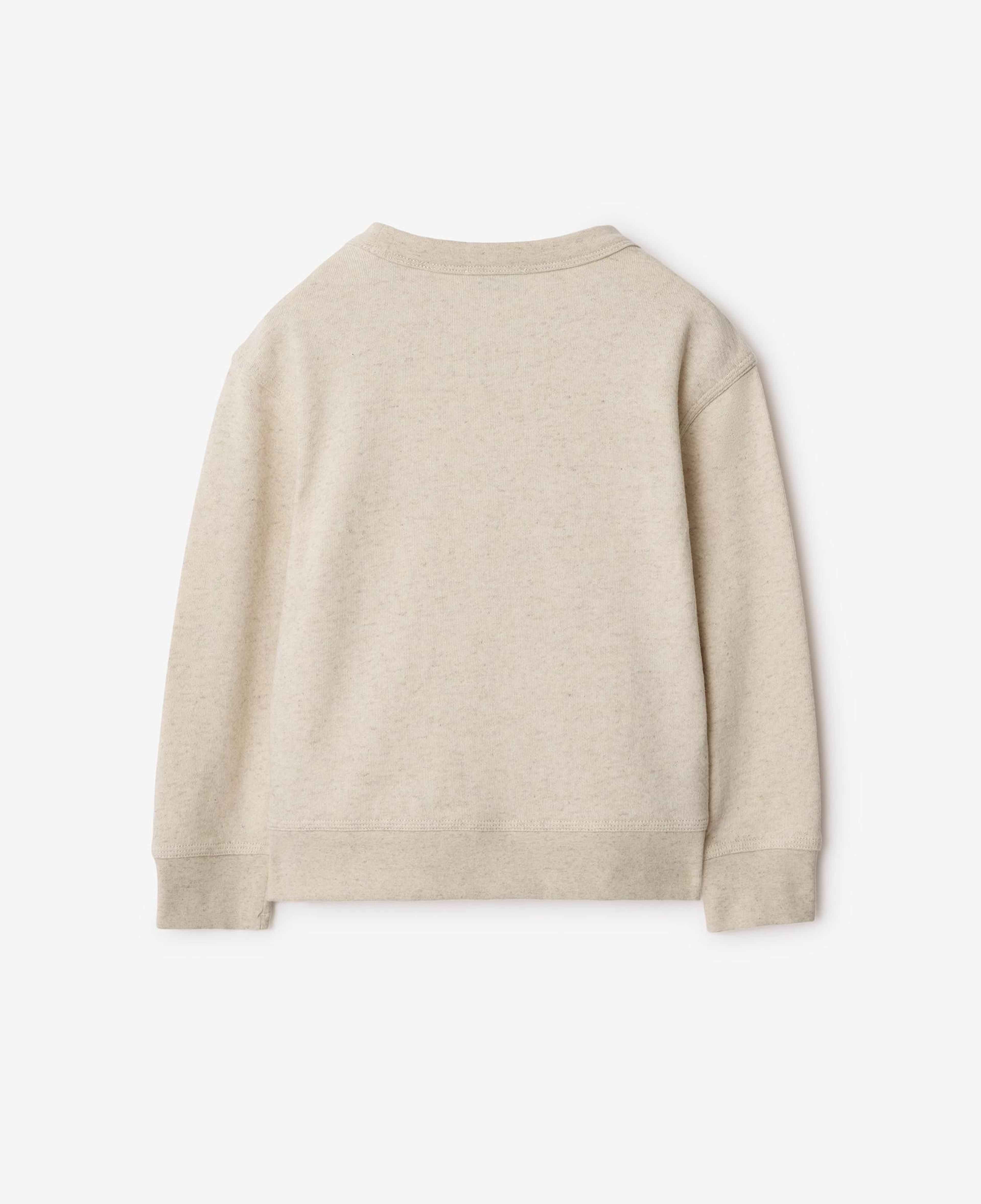 Burberry Mathew Logo Cotton Linen Çocuk Krem Sweatshirt
