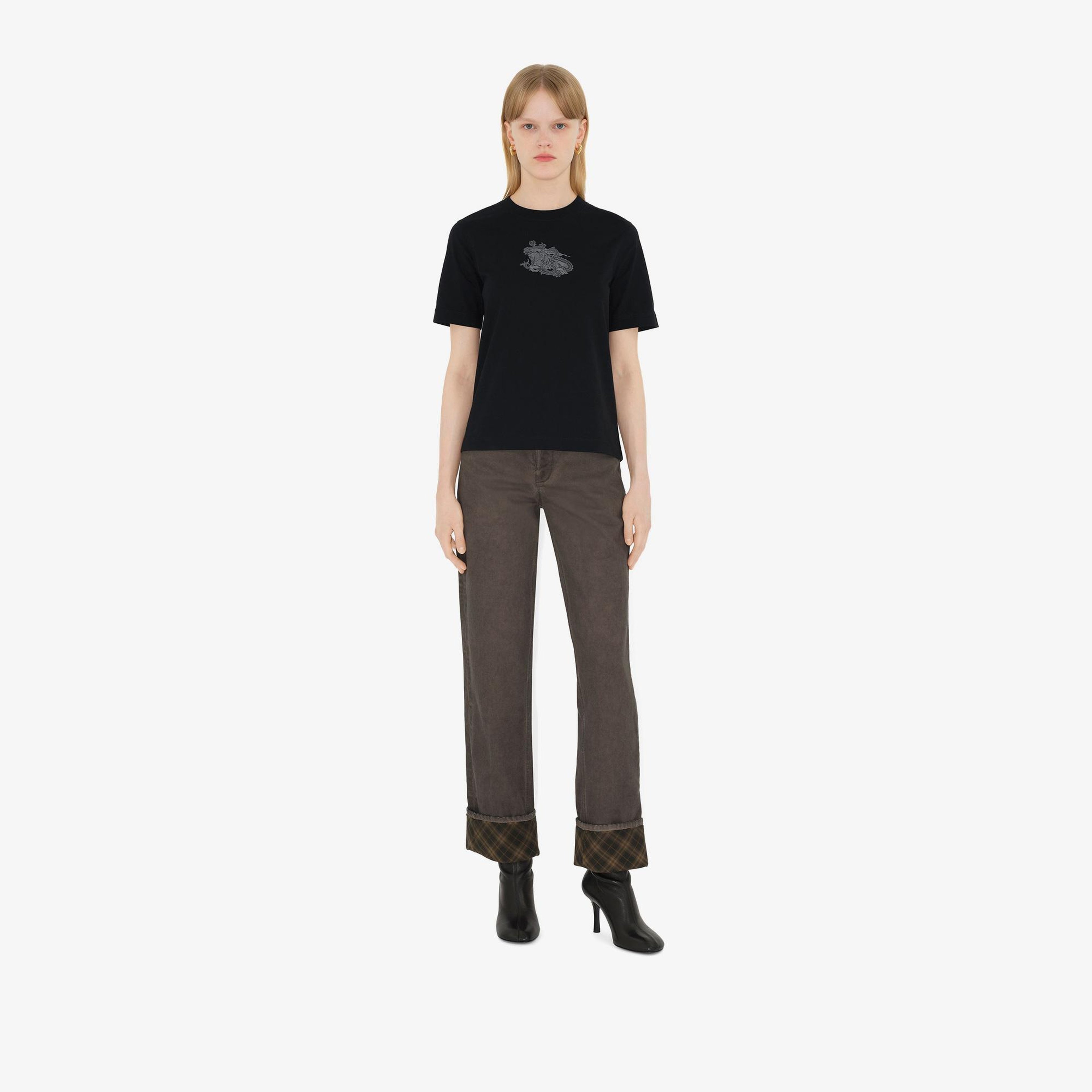 Burberry Kadın Siyah T-Shirt