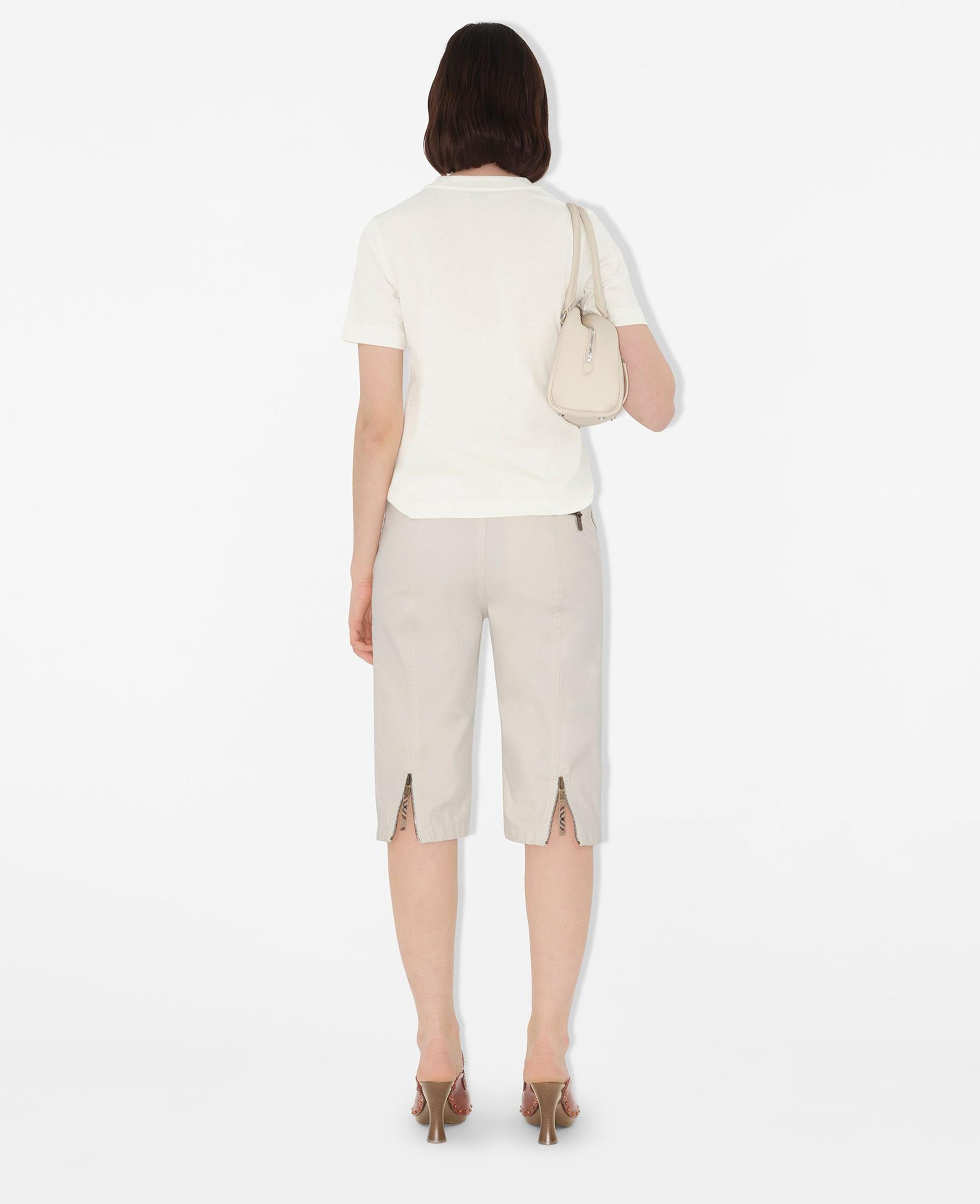 Burberry Sic Crest Cotton Kadın Beyaz T-Shirt