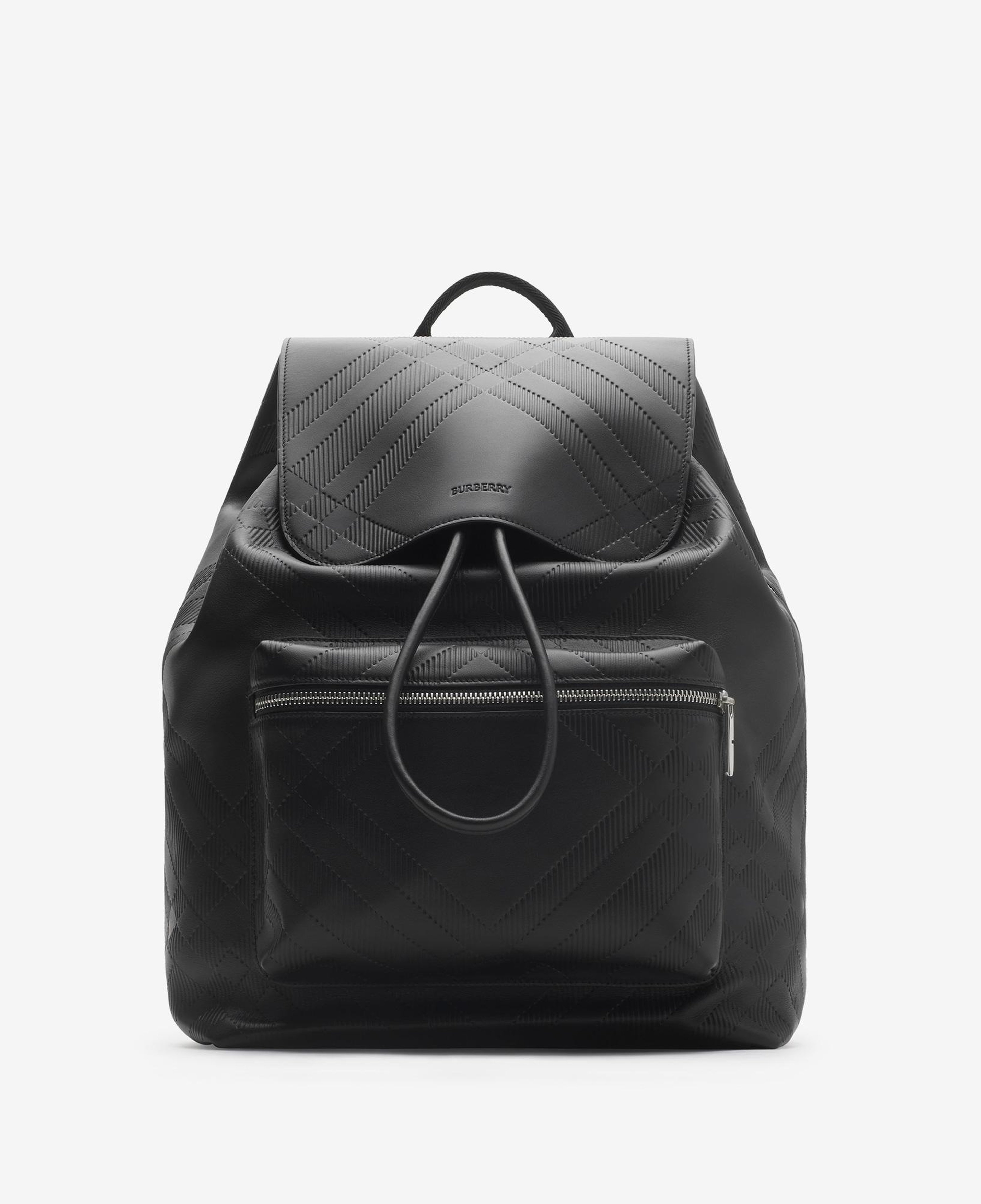 Burberry E5L Embossed Erkek Siyah Sırt Çantası