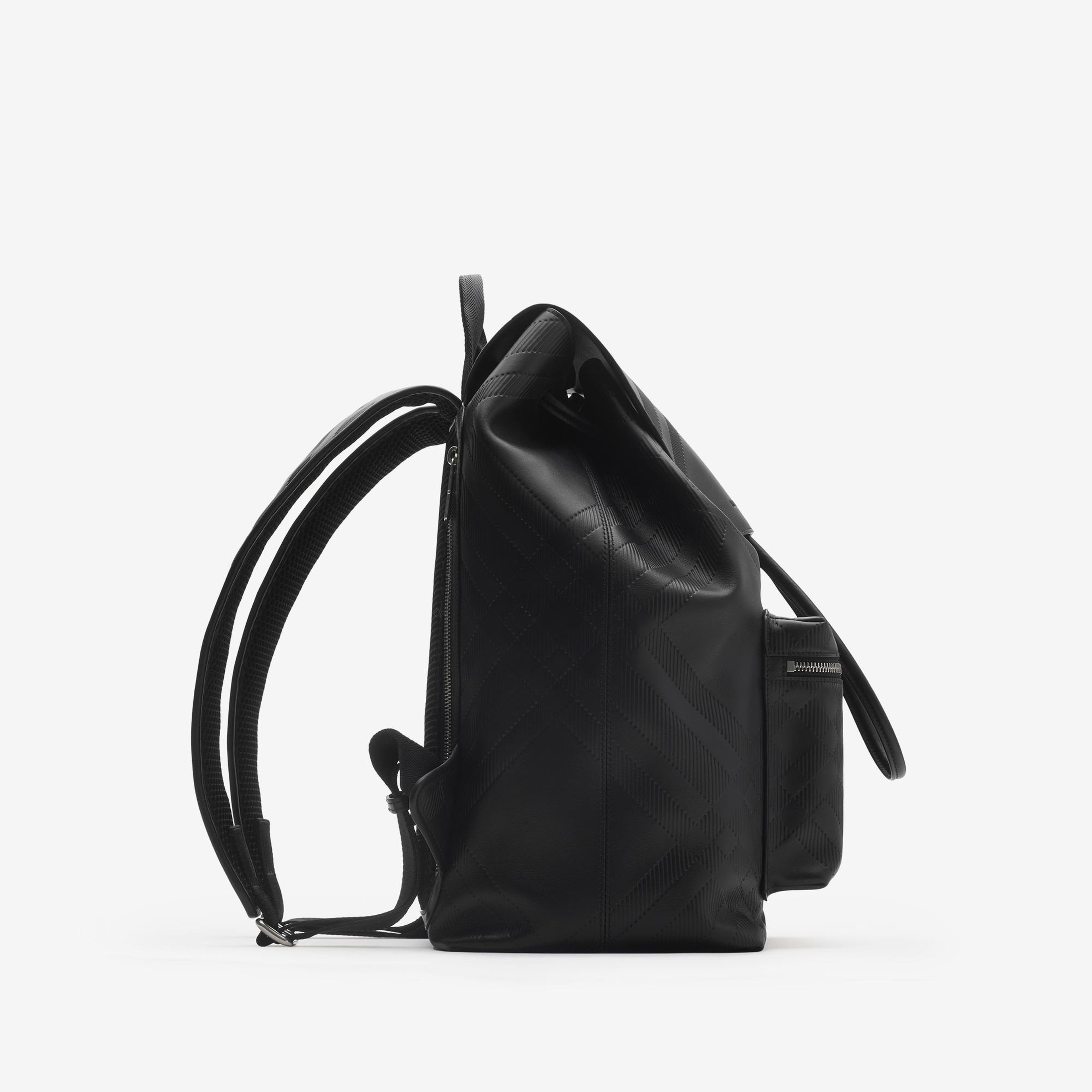 Burberry E5L Embossed Erkek Siyah Sırt Çantası
