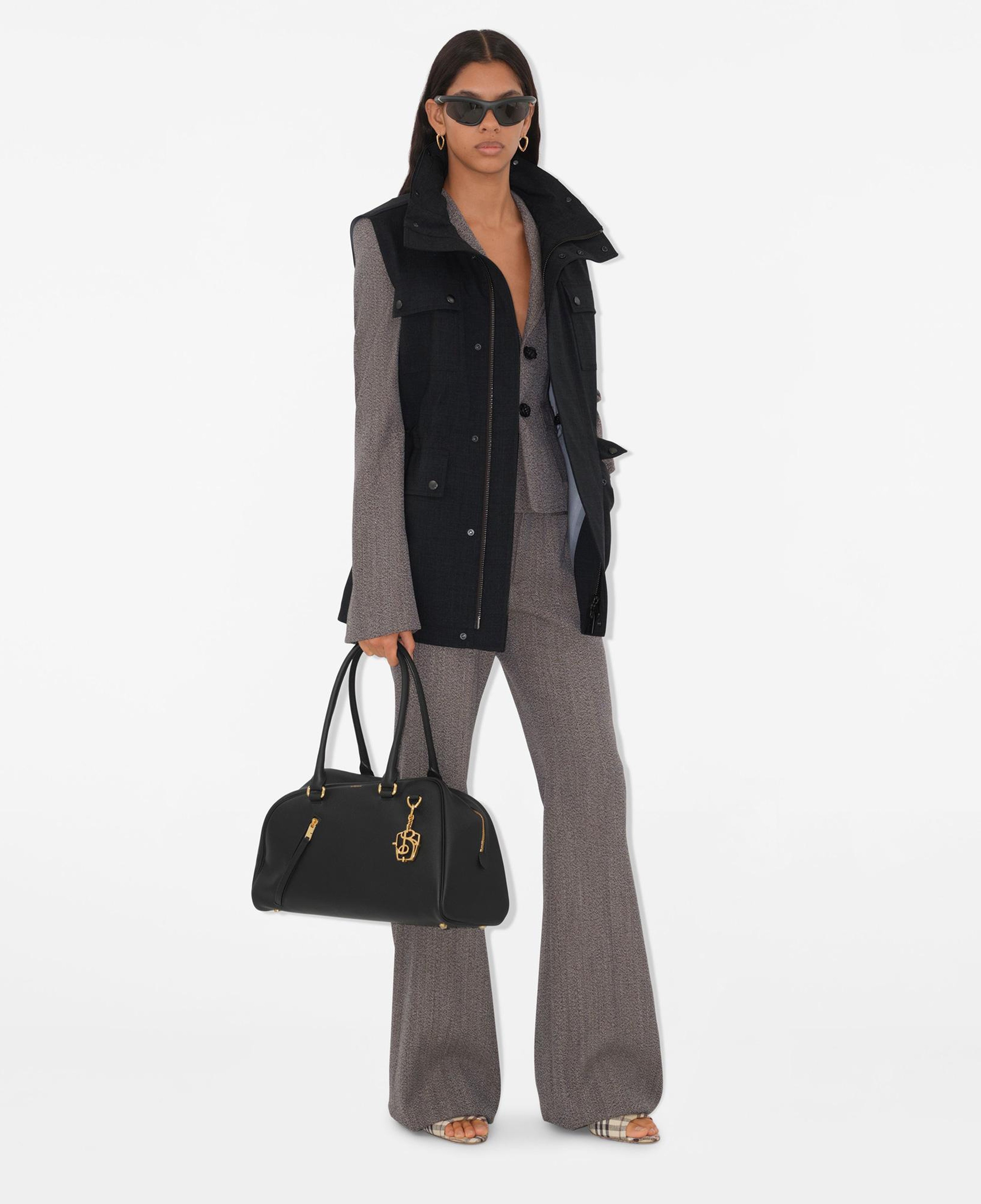 Burberry Tec Bonded Wool Gilet Kadın Gri Yelek