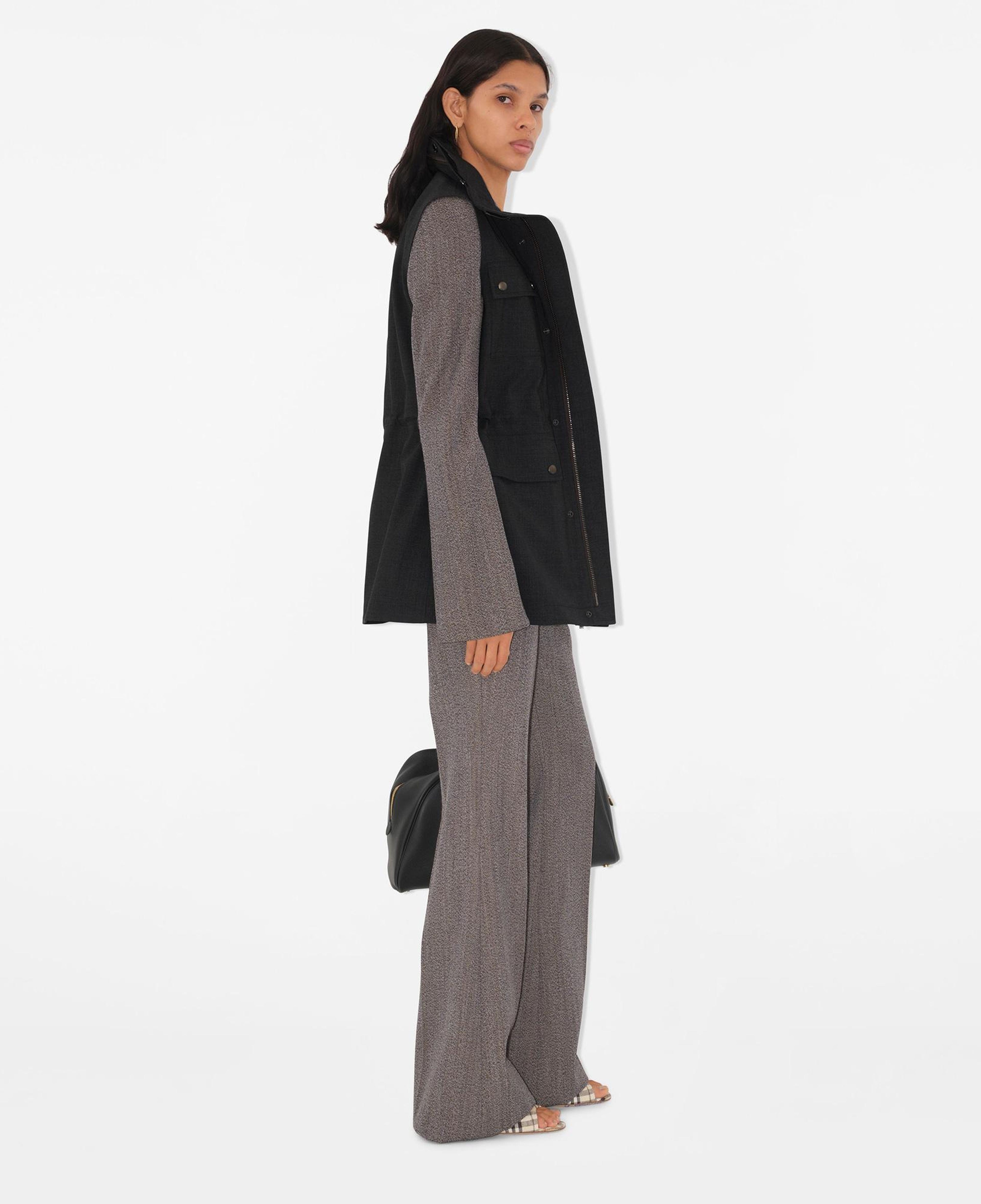 Burberry Tec Bonded Wool Gilet Kadın Gri Yelek
