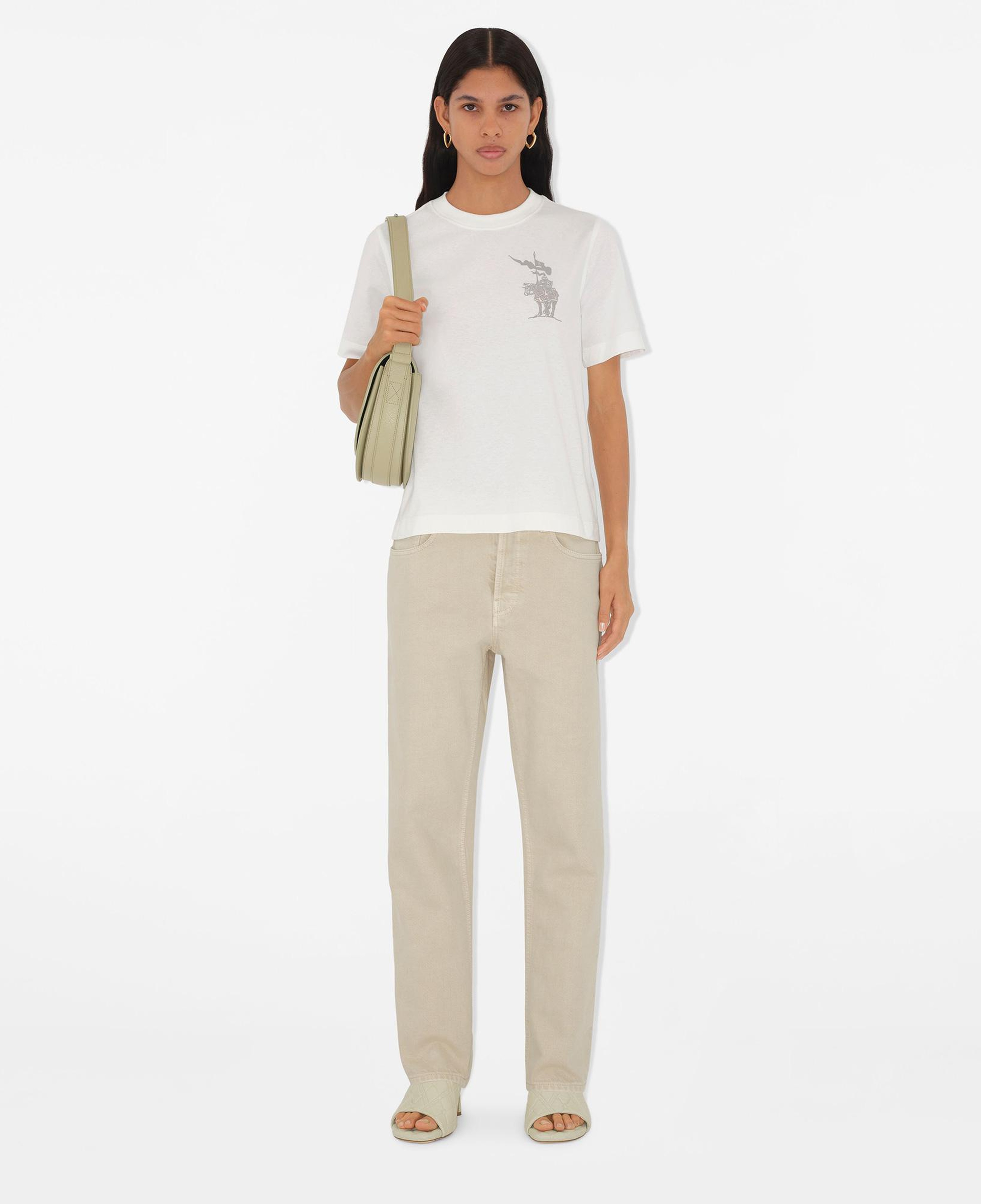 Burberry Sic Cotton Kadın Beyaz T-Shirt