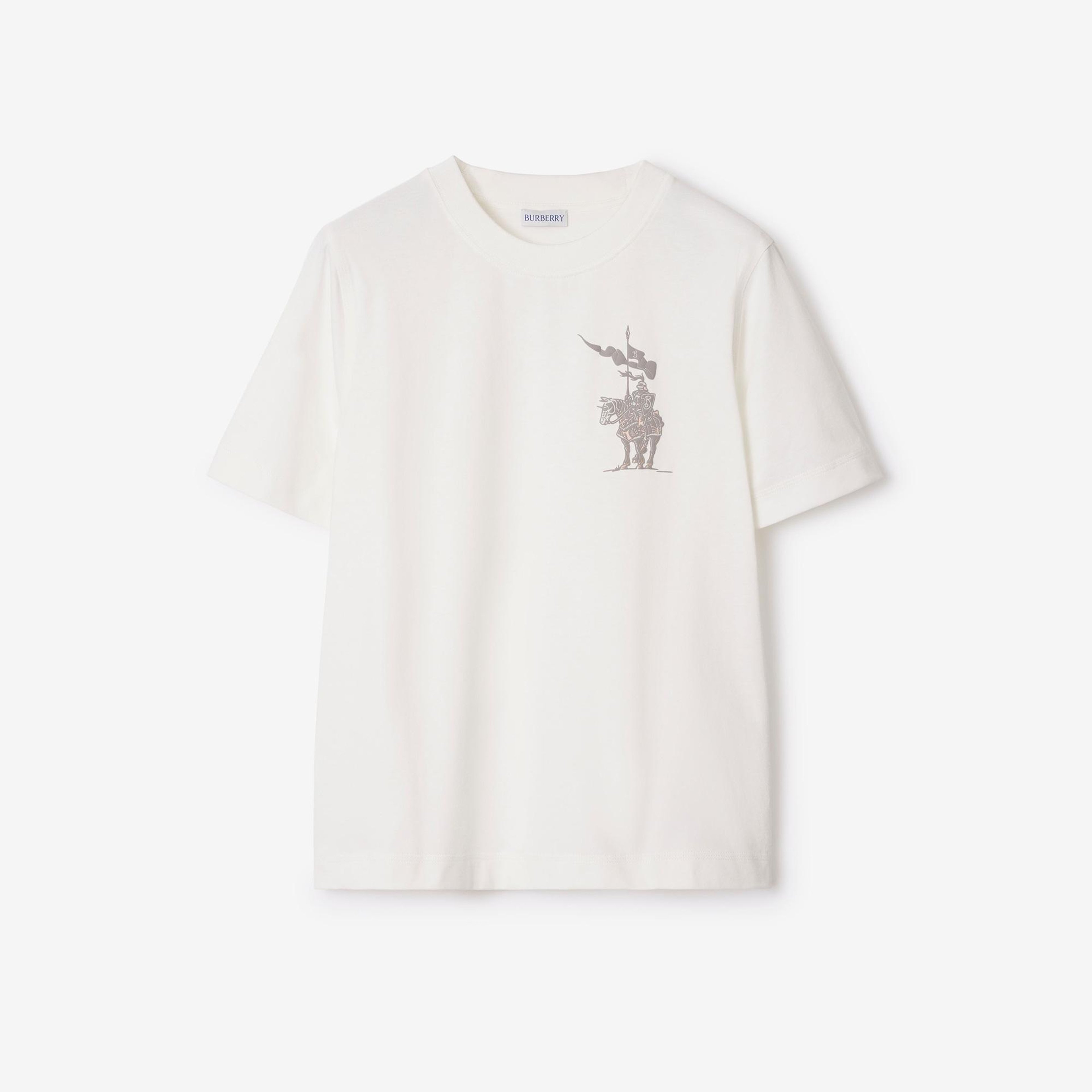 Burberry Sic Cotton Kadın Beyaz T-Shirt