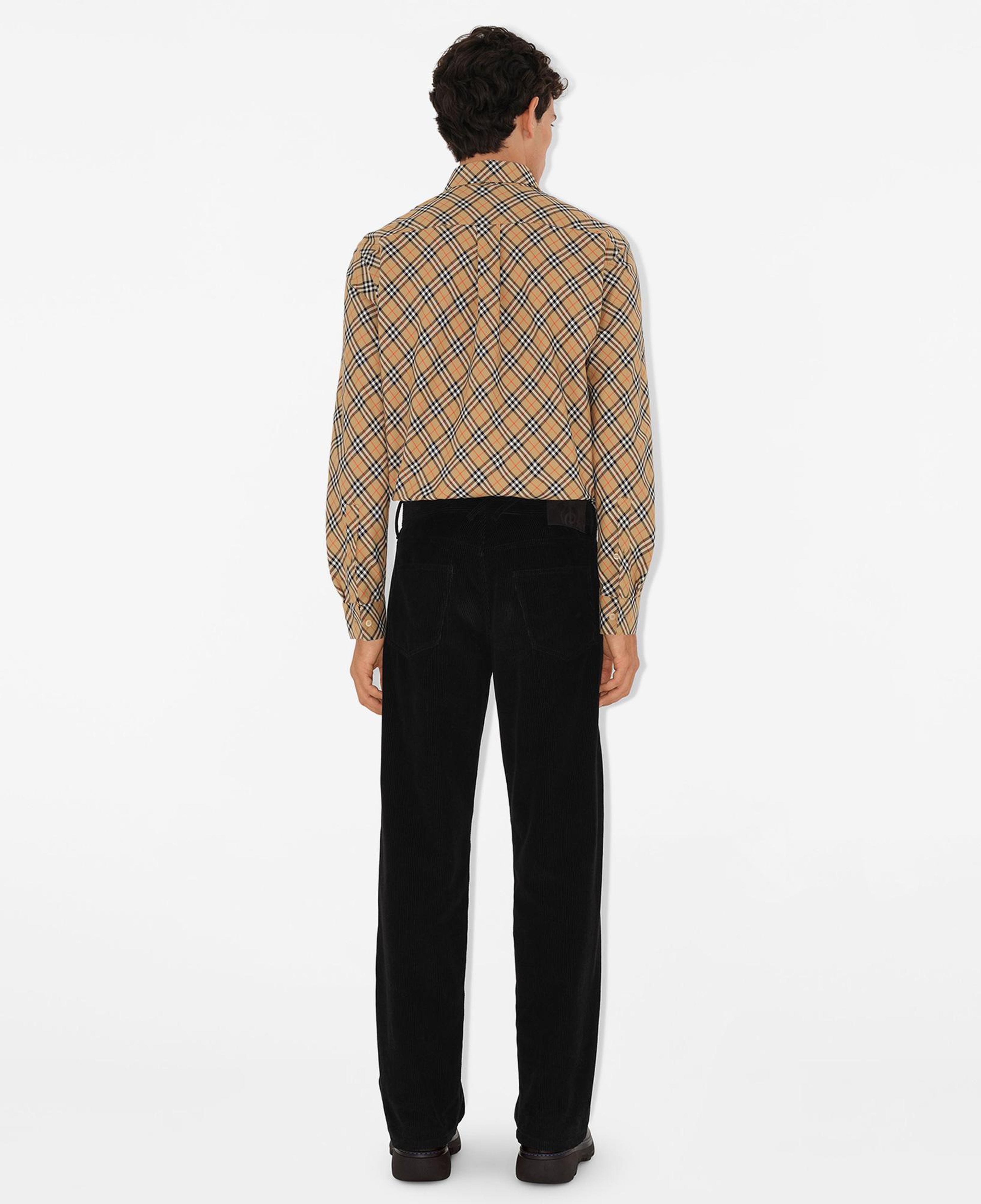 Burberry Check Pamuklu Erkek Bej Gömlek