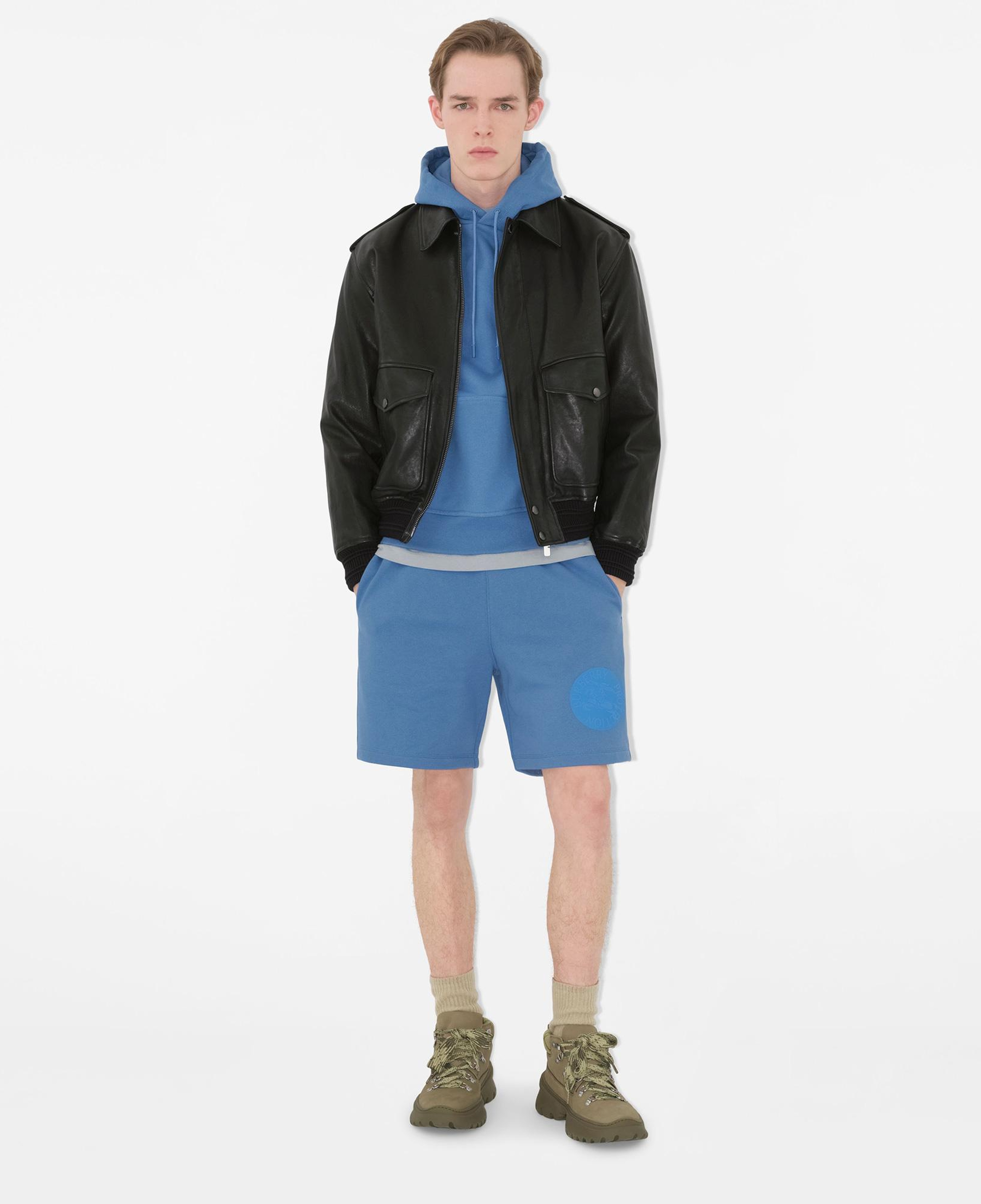 Burberry Sic Badge Cotton Erkek Mavi Şort