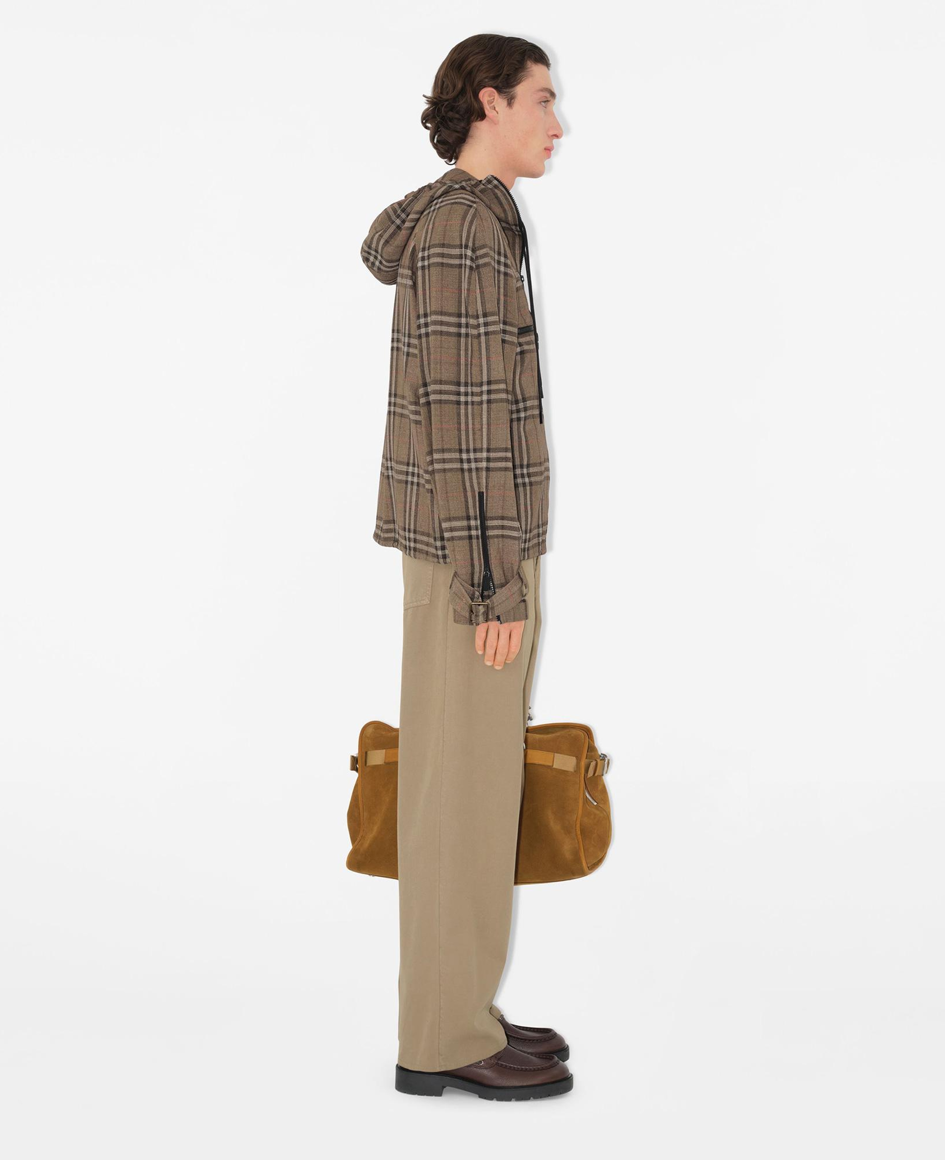 Burberry Giu Silk Blend Half-Zip Erkek Haki Mont