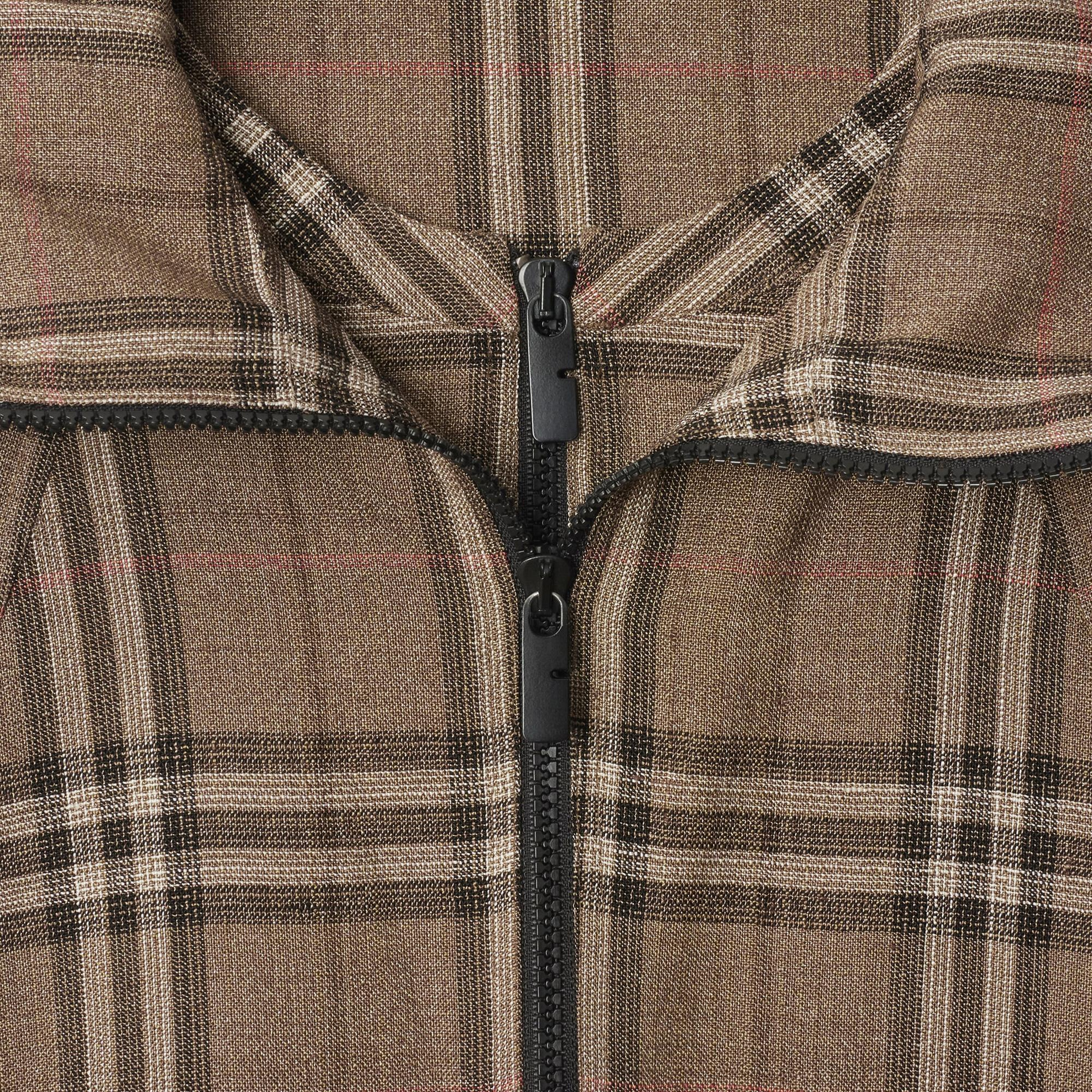 Burberry Giu Silk Blend Half-Zip Erkek Haki Mont