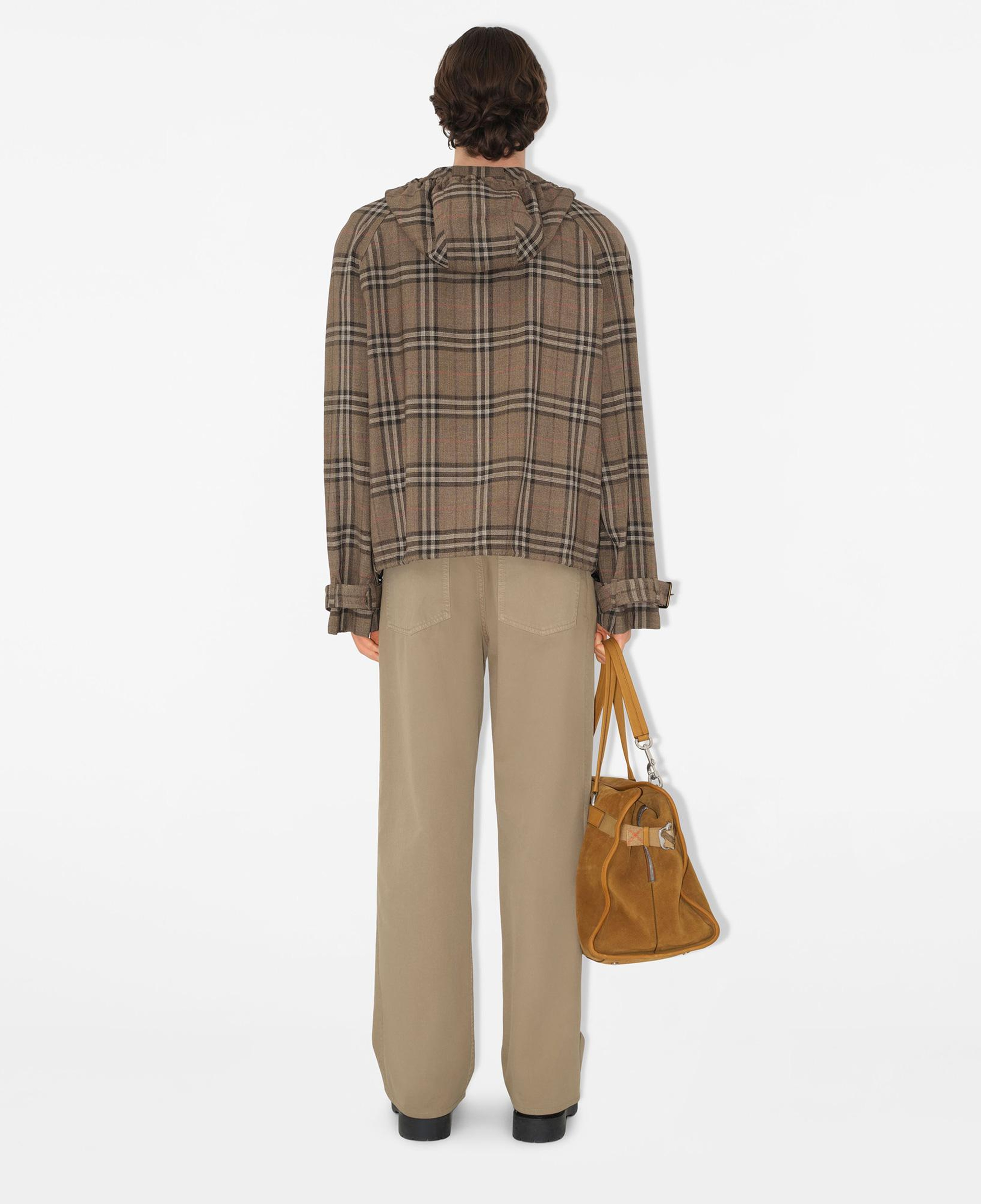 Burberry Giu Silk Blend Half-Zip Erkek Haki Mont