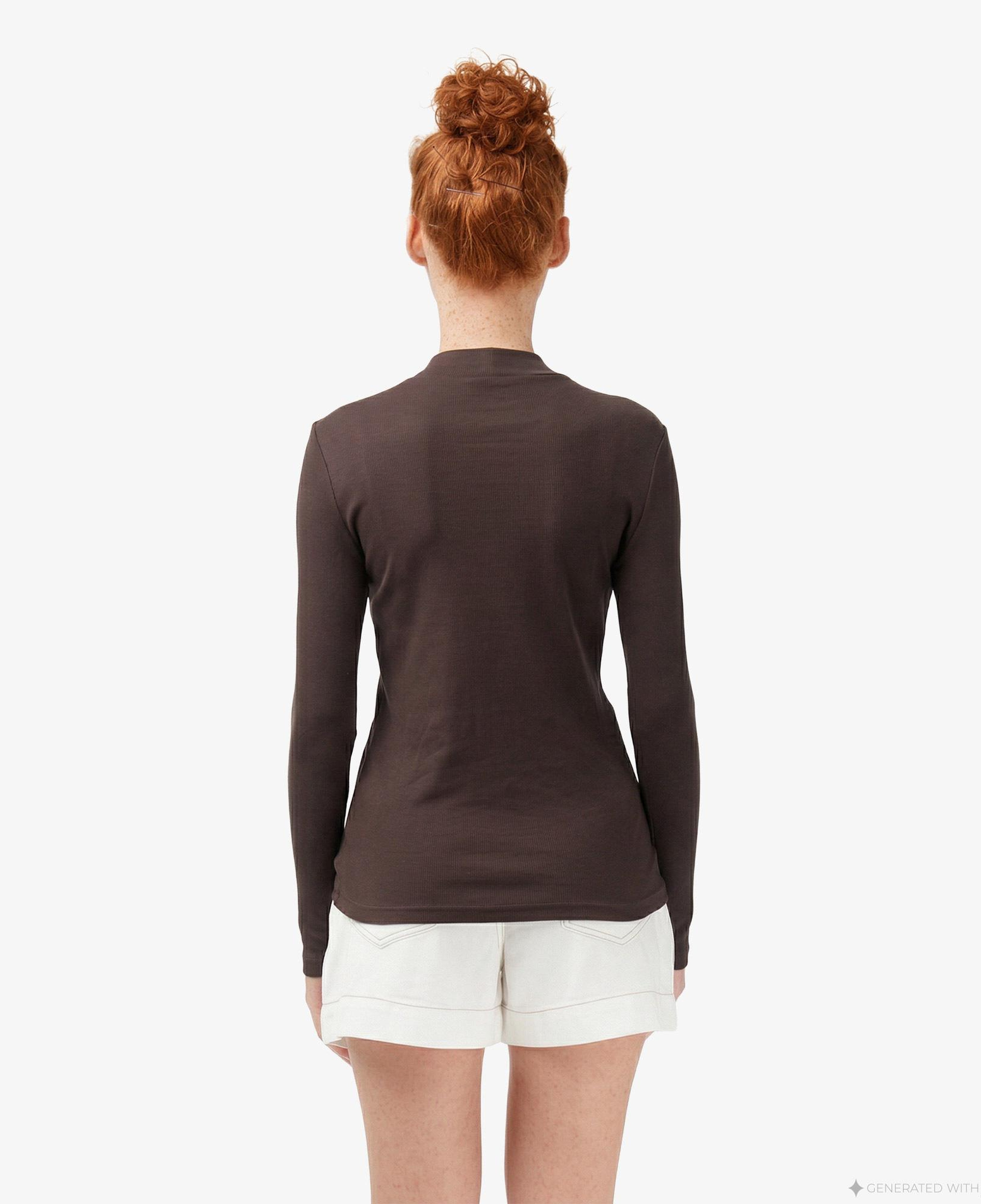 Lacoste Regular Fit Kadın Kahverengi Modal Karışımlı T-Shirt