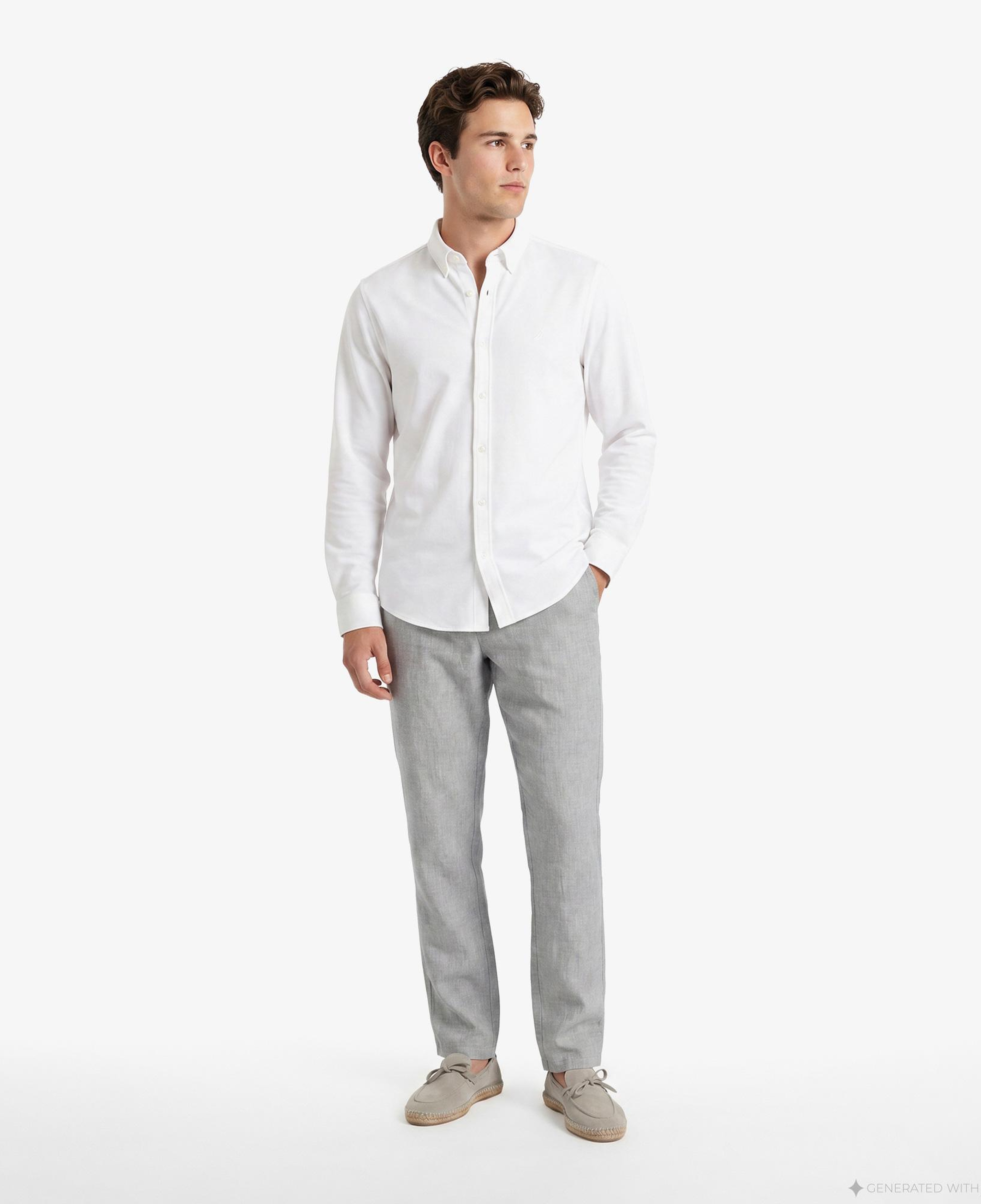 Nautica Erkek Beyaz Regular Fit Gömlek