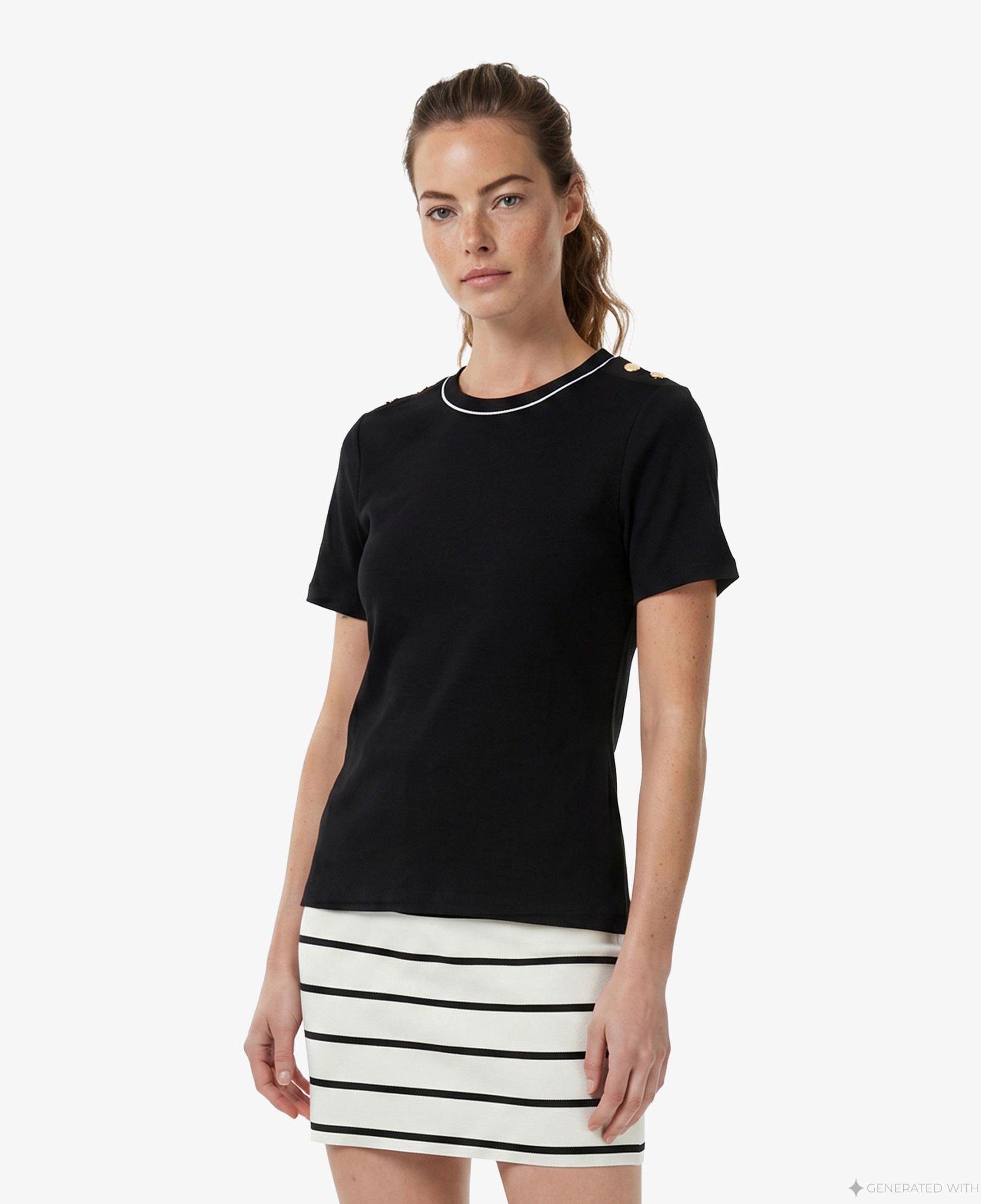 Nautica Kadın Siyah Slim Fit T-Shirt