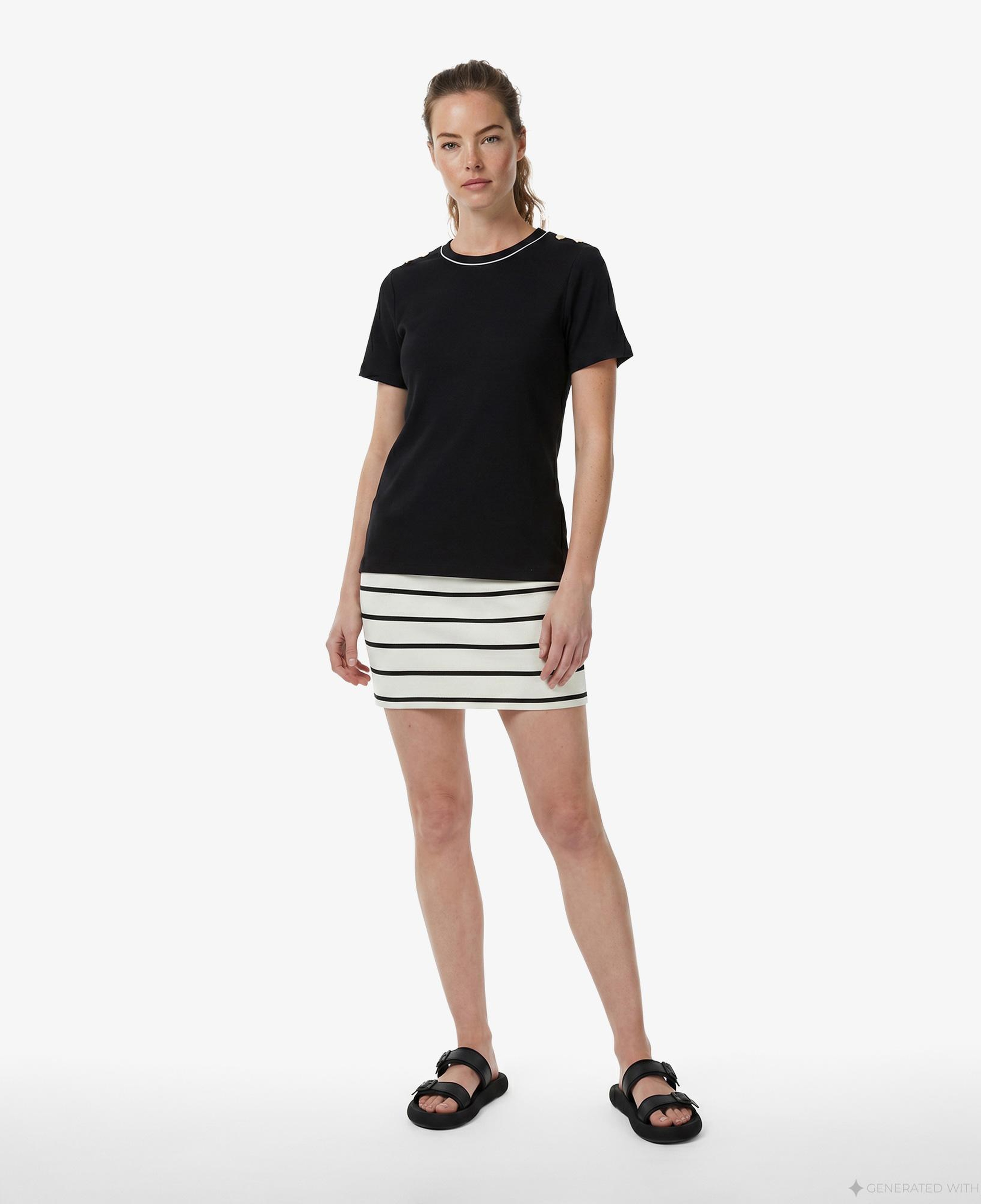 Nautica Kadın Siyah Slim Fit T-Shirt