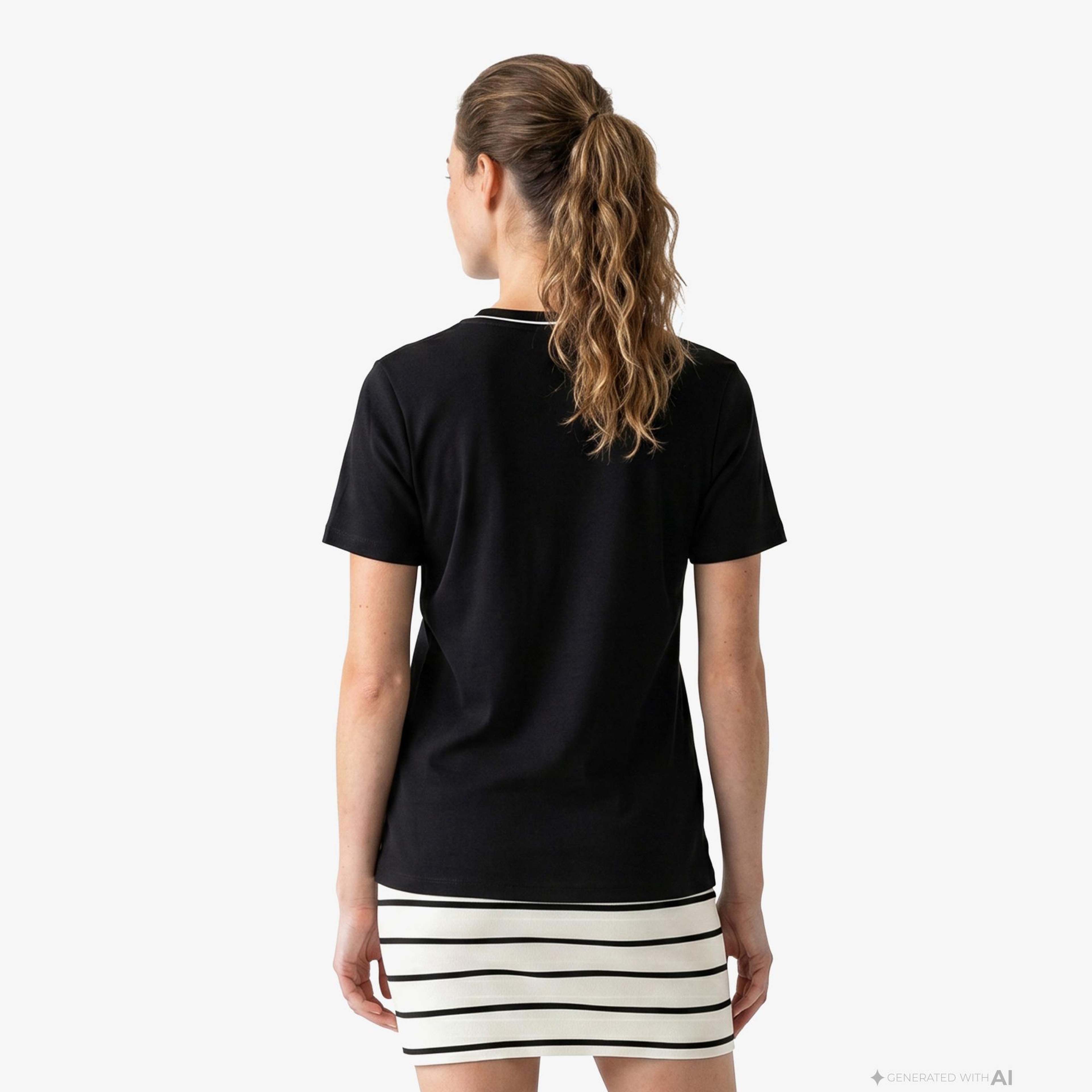 Nautica Kadın Siyah Slim Fit T-Shirt