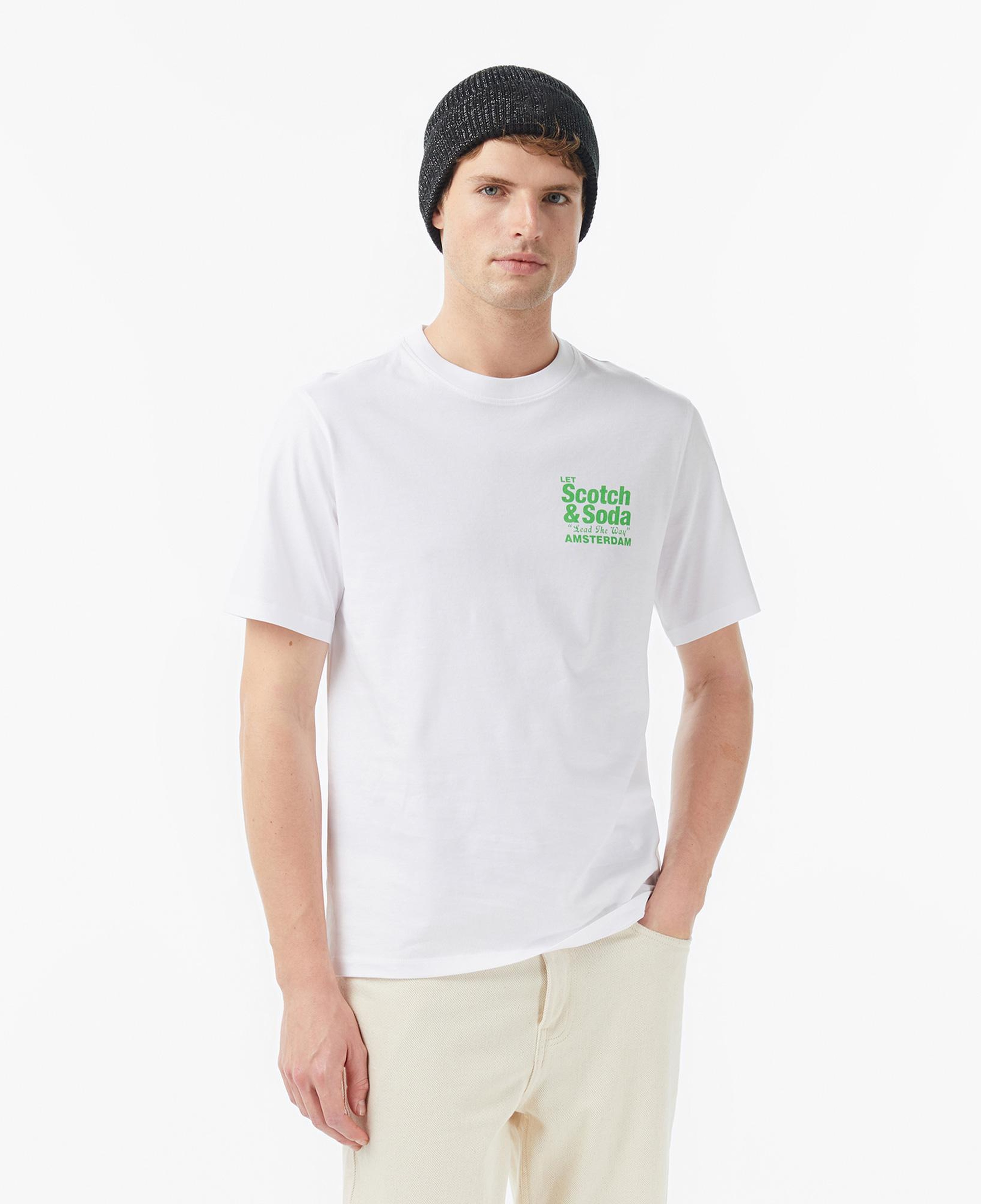 Scotch&Soda Regular Fit Front Back Erkek Beyaz T-Shirt