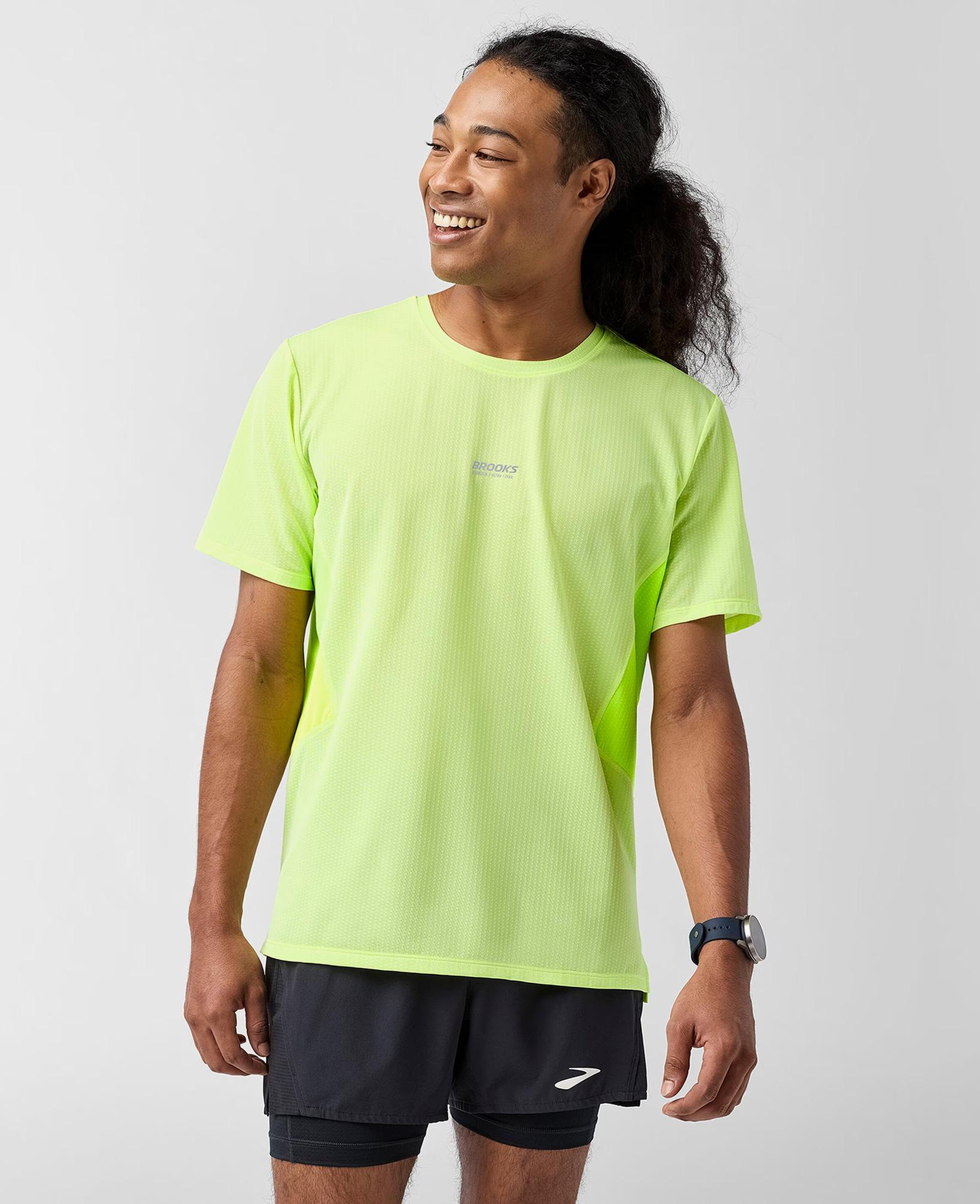 Brooks High Point Sleeve 2.0 Erkek Sarı T-Shirt