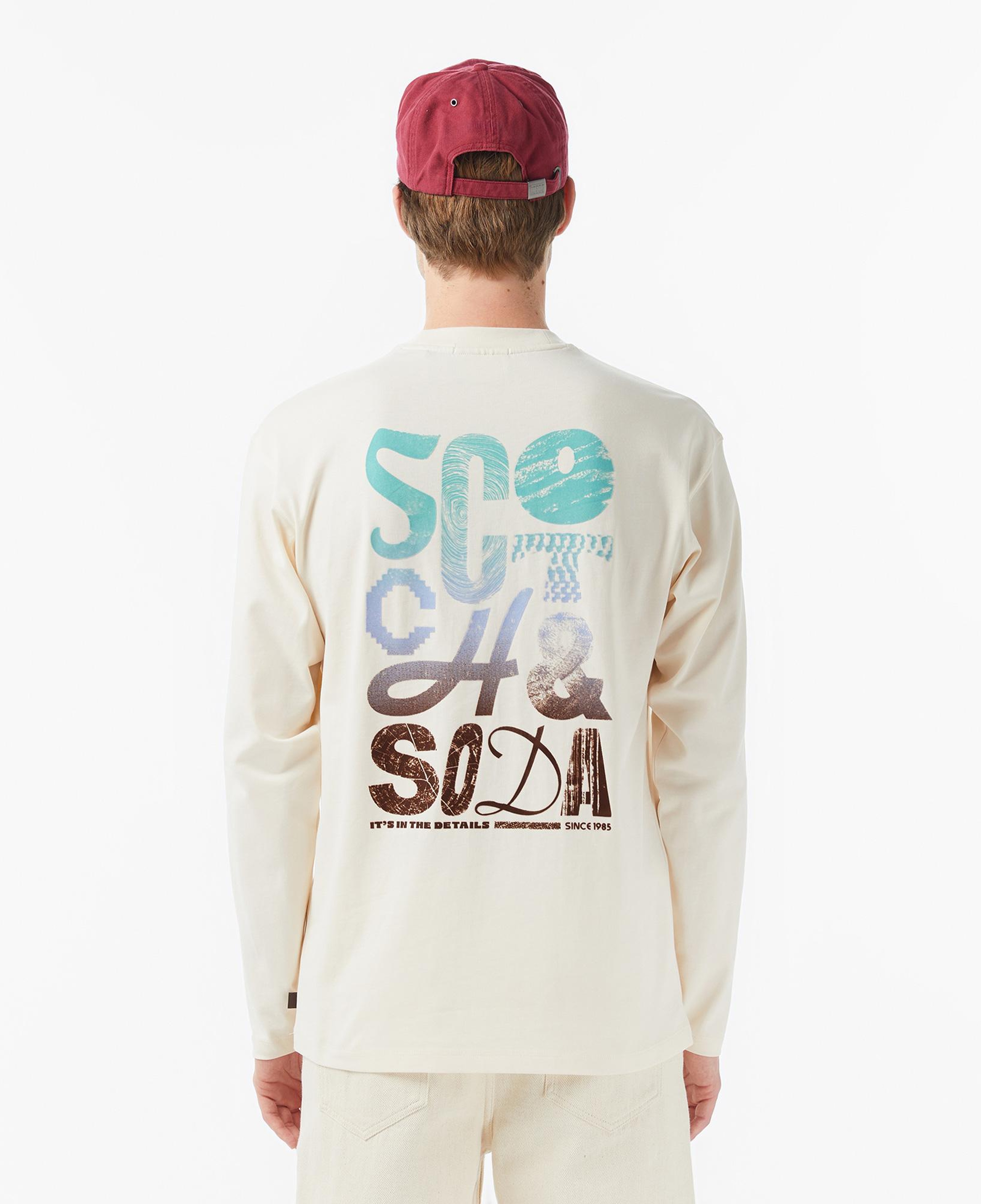 Scotch&Soda Relaxed Fit Artwork Erkek Bej T-Shirt